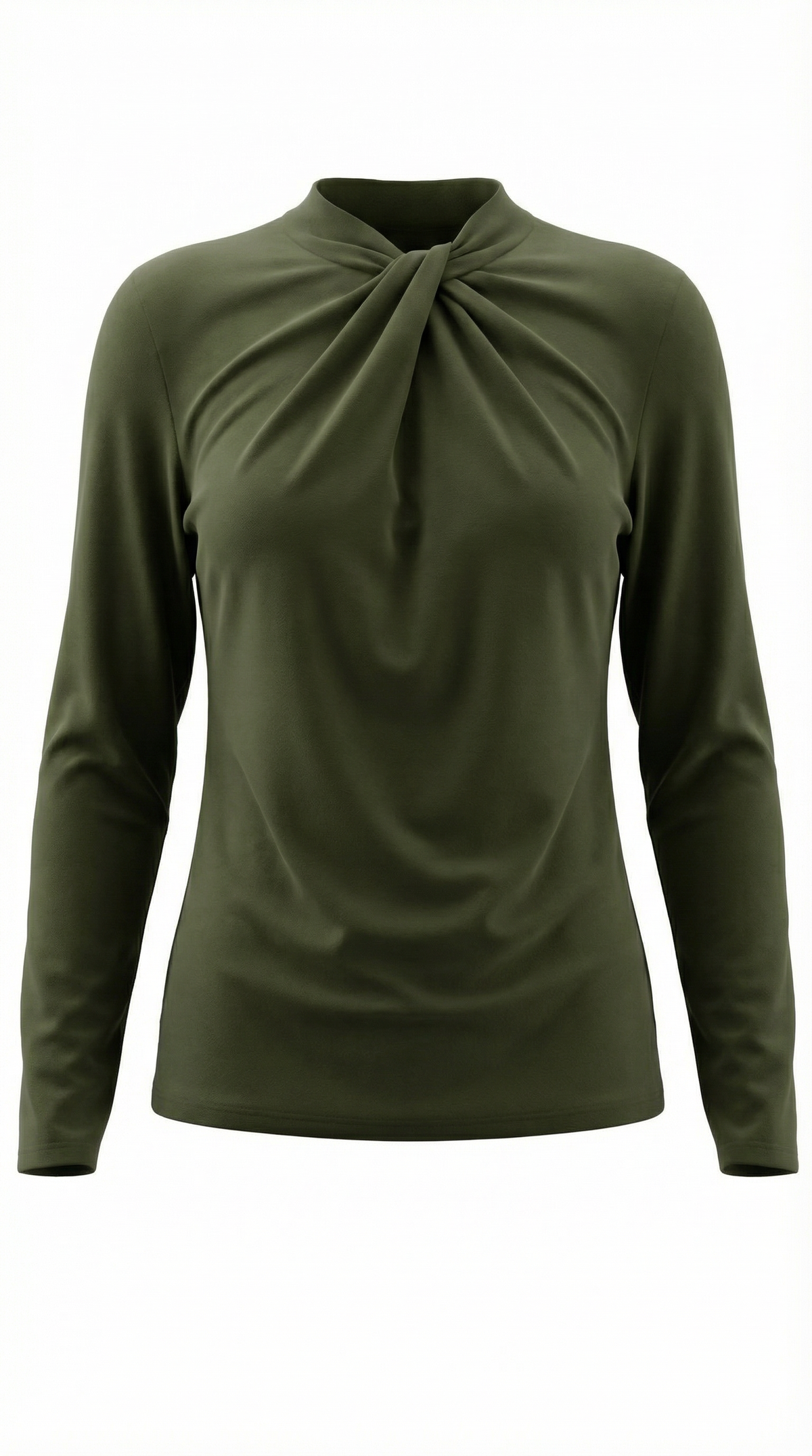 Blusa Jamie con cuello mock y lazo