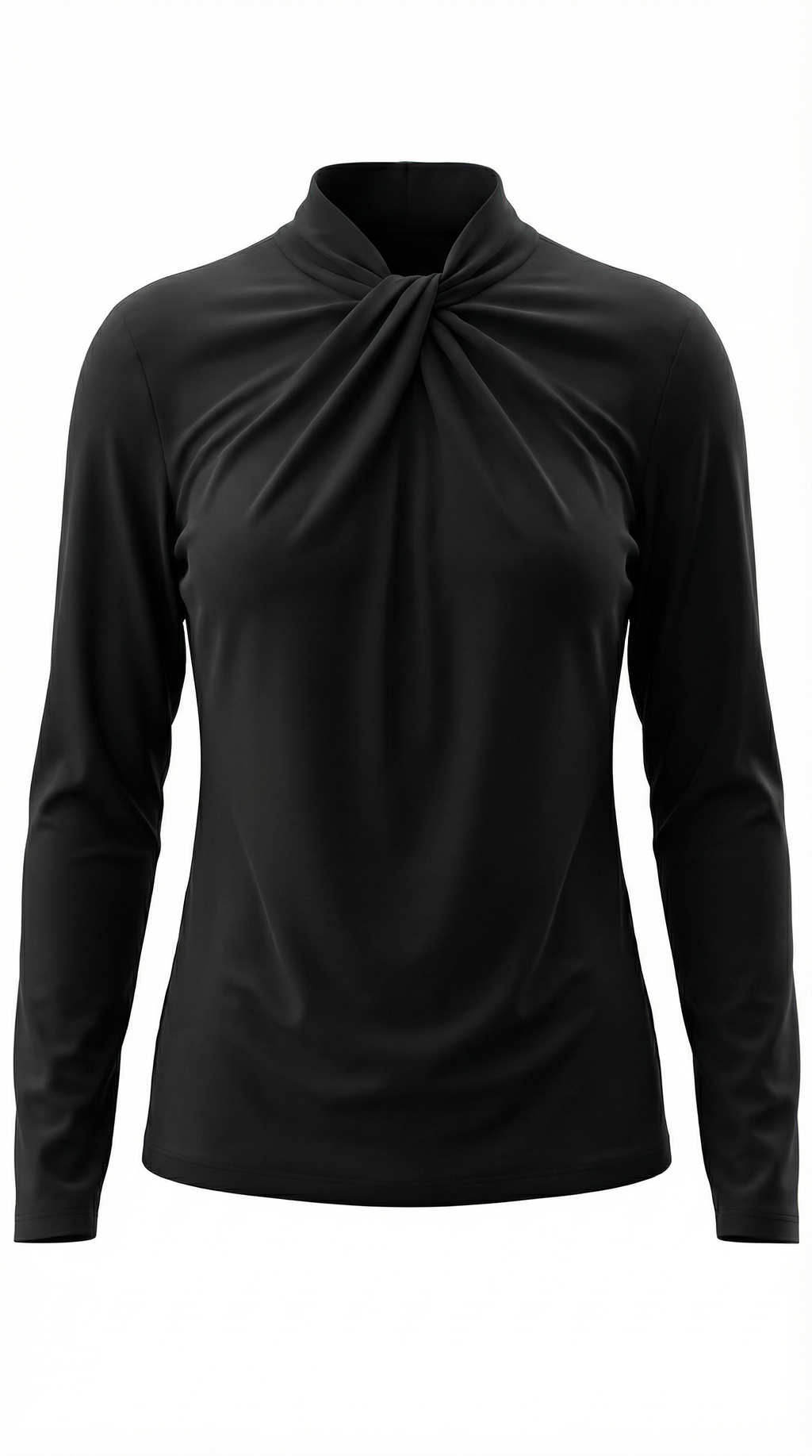 Blusa Jamie con cuello mock y lazo