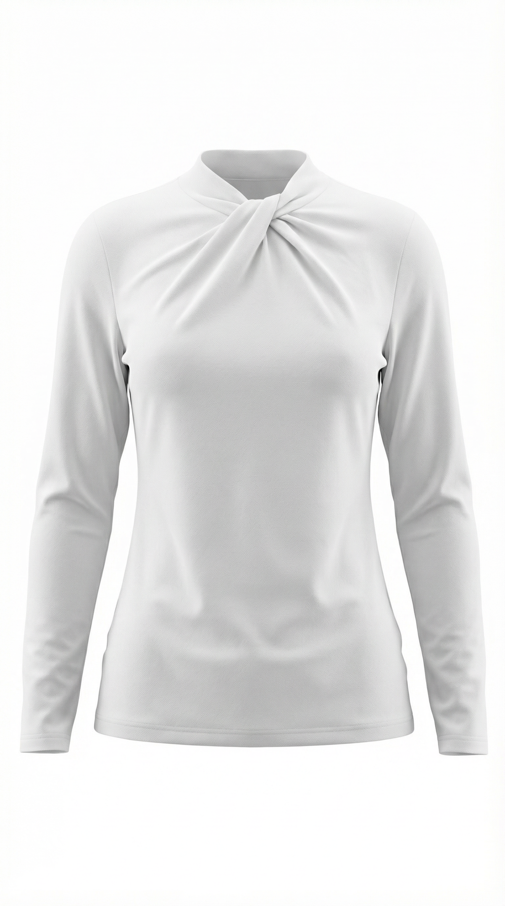 Blusa Jamie con cuello mock y lazo