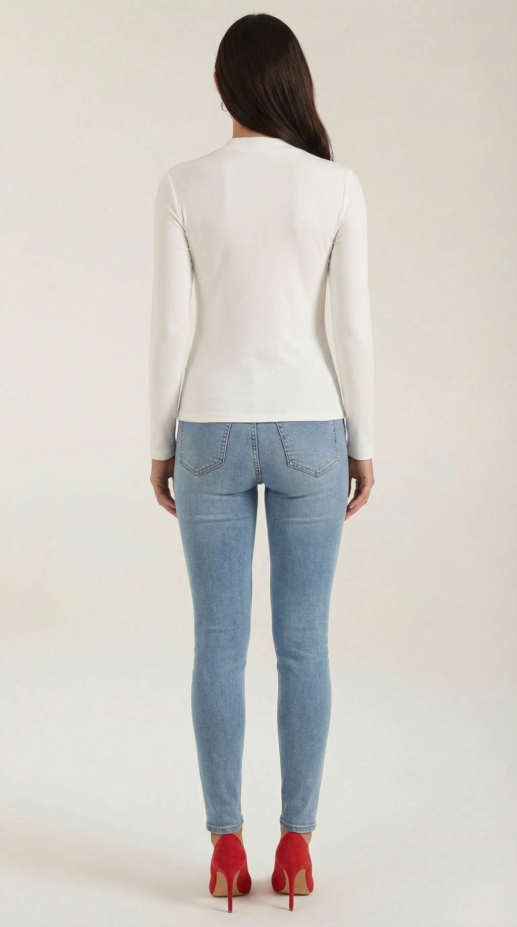 Blusa Jamie con cuello mock y lazo