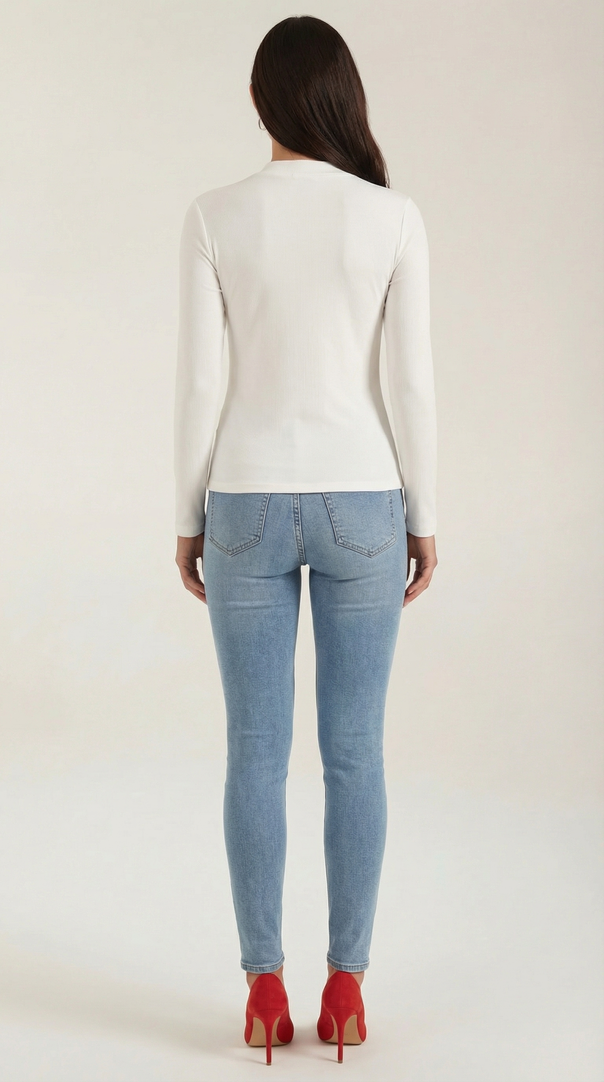 Blusa Jamie con cuello mock y lazo