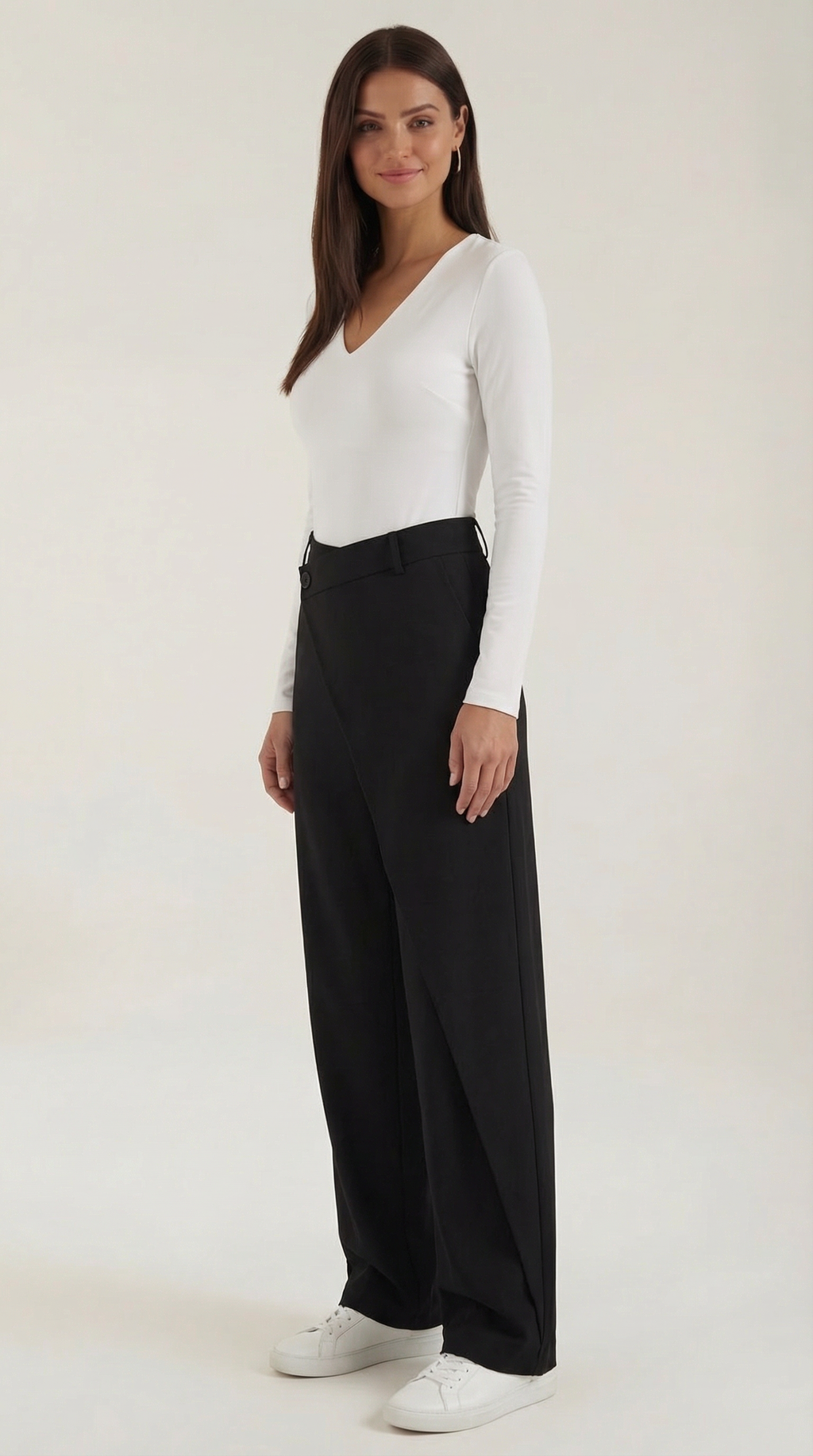 Asymmetric Denim Pants