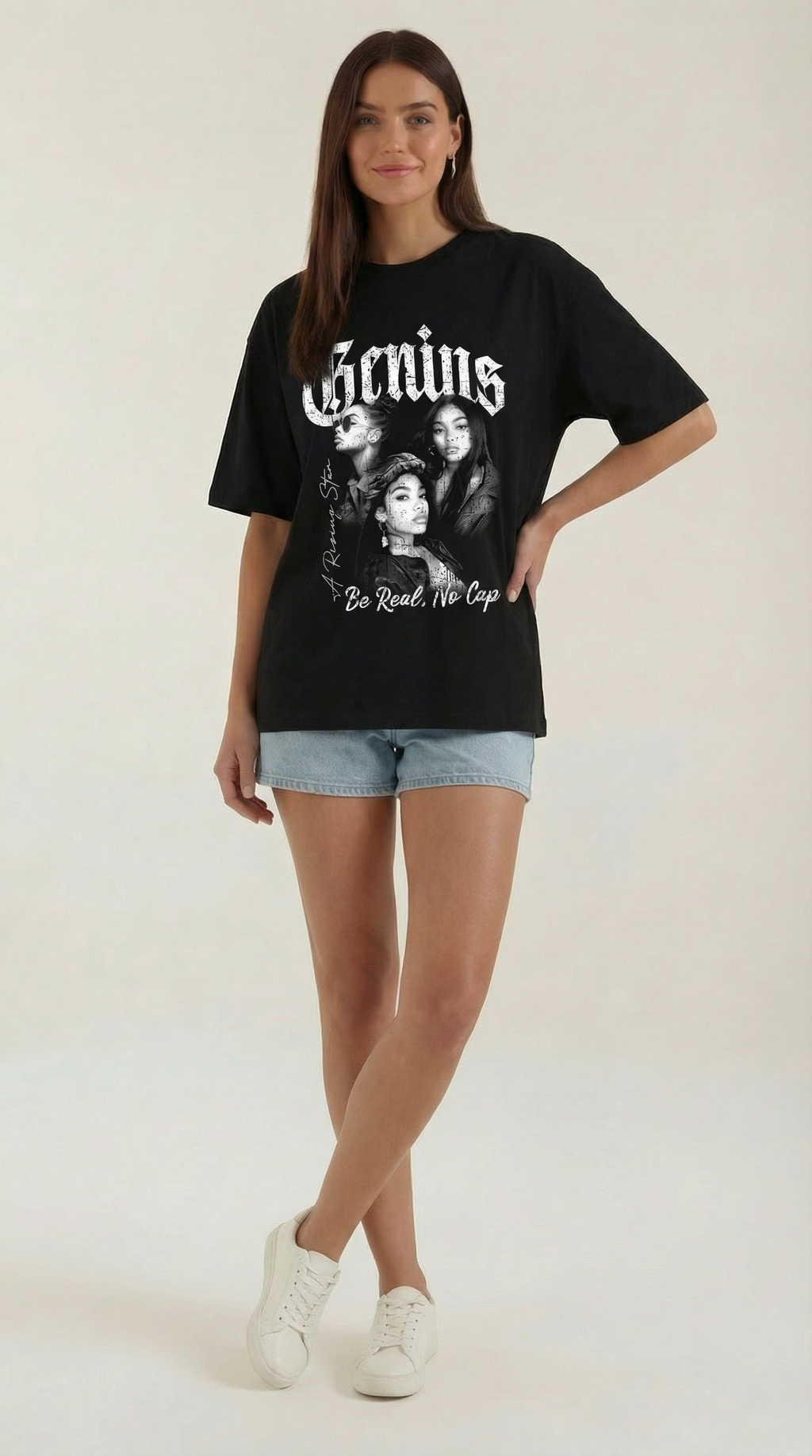 Camiseta Oversize 'Jessamine' con Diseño Gráfico
