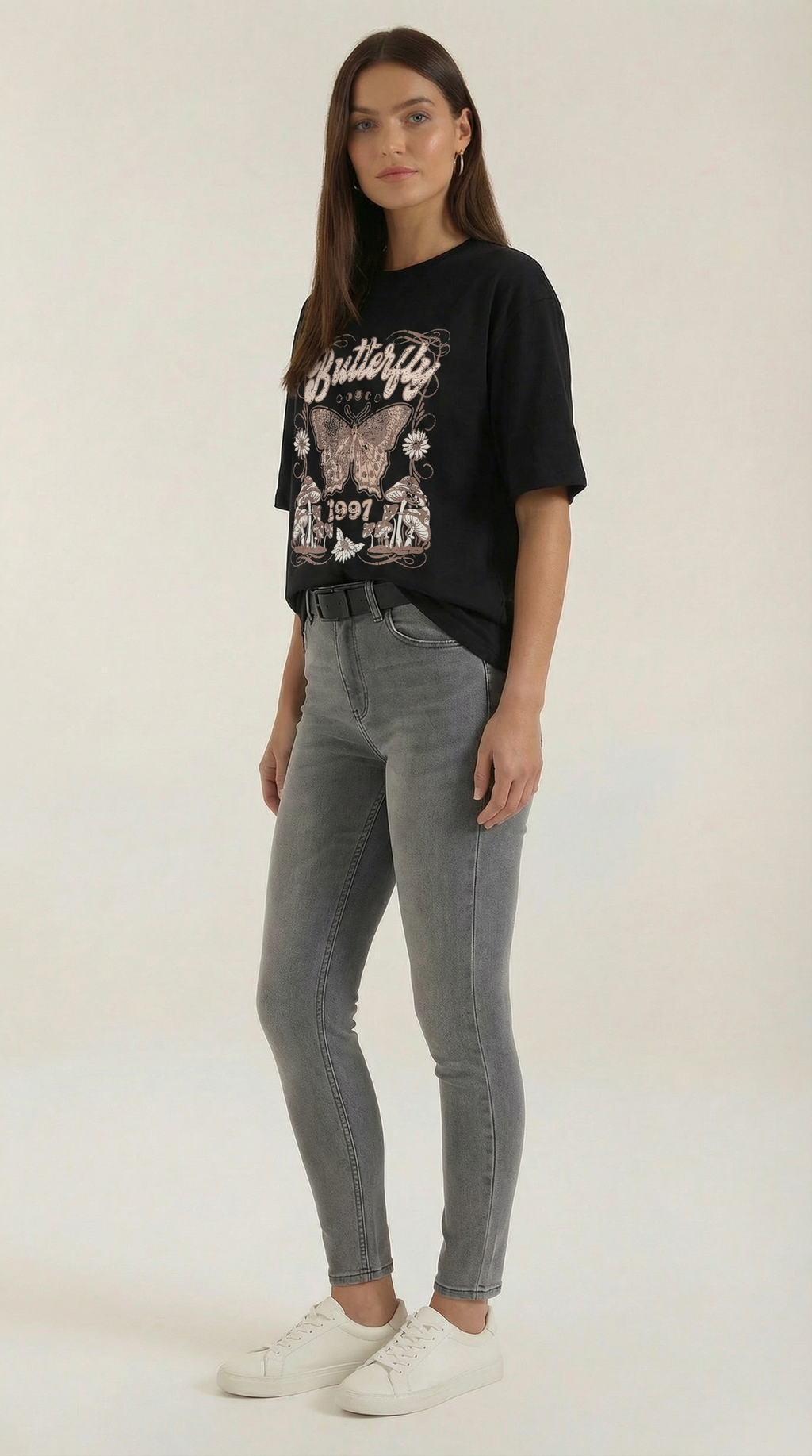 Justine Camiseta Gráfica Oversize
