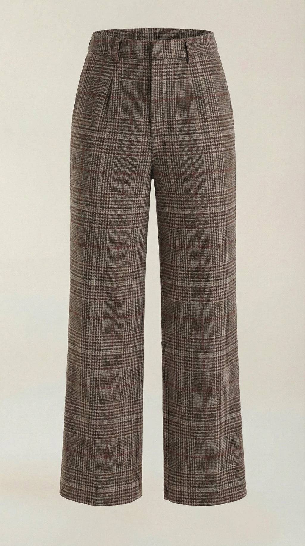Pantalón de cuadros Leigh de cintura alta y pierna amplia