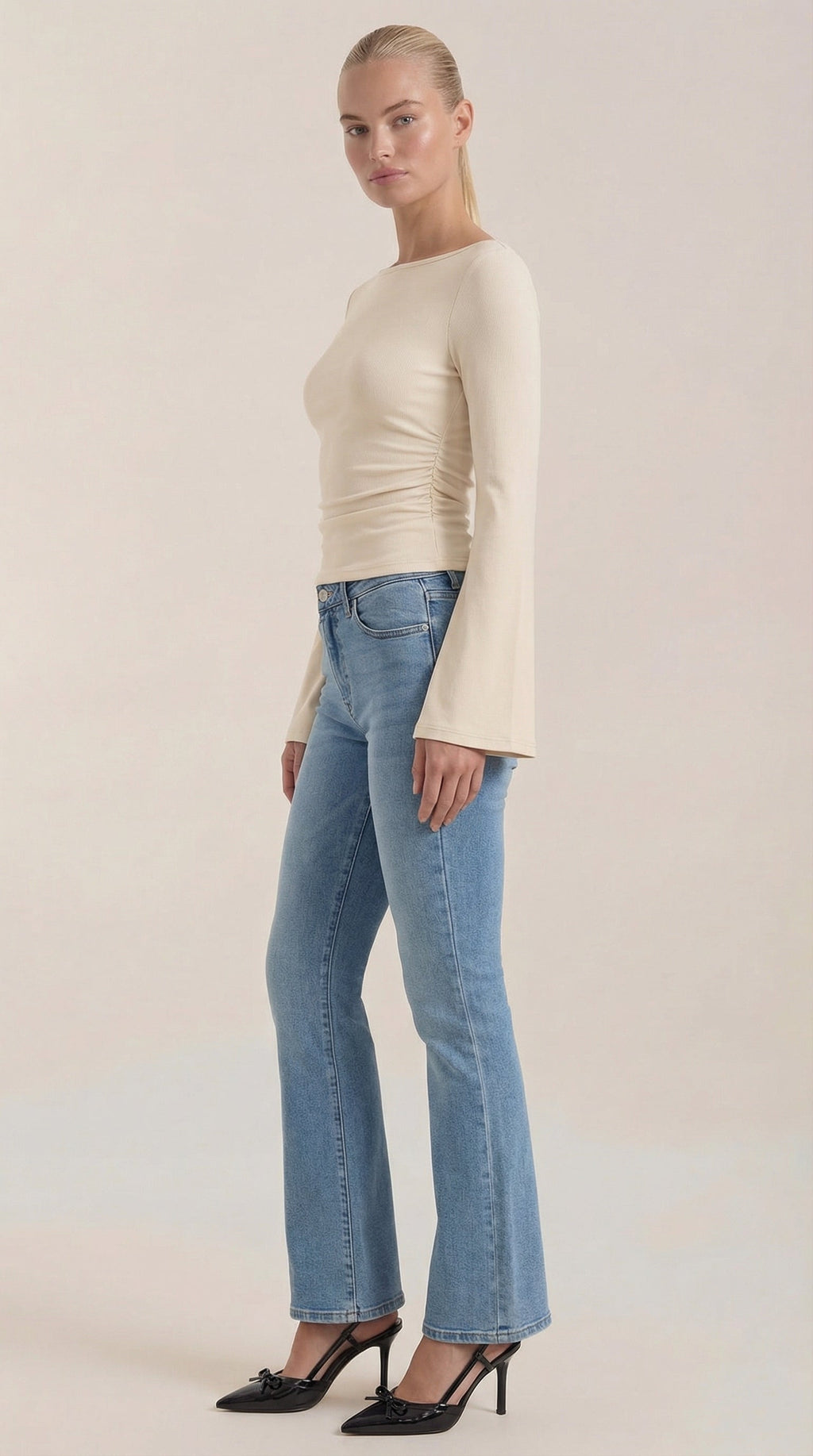 Larga Manga Blusa Leona