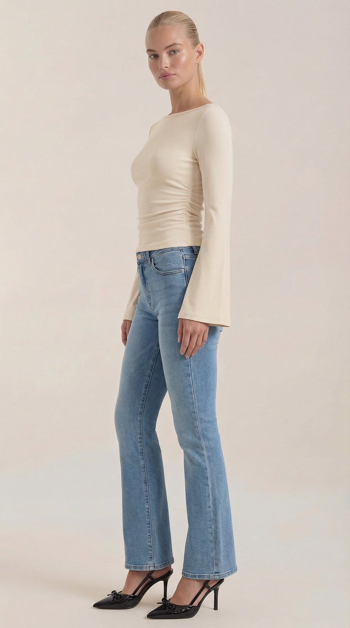 Larga Manga Blusa Leona