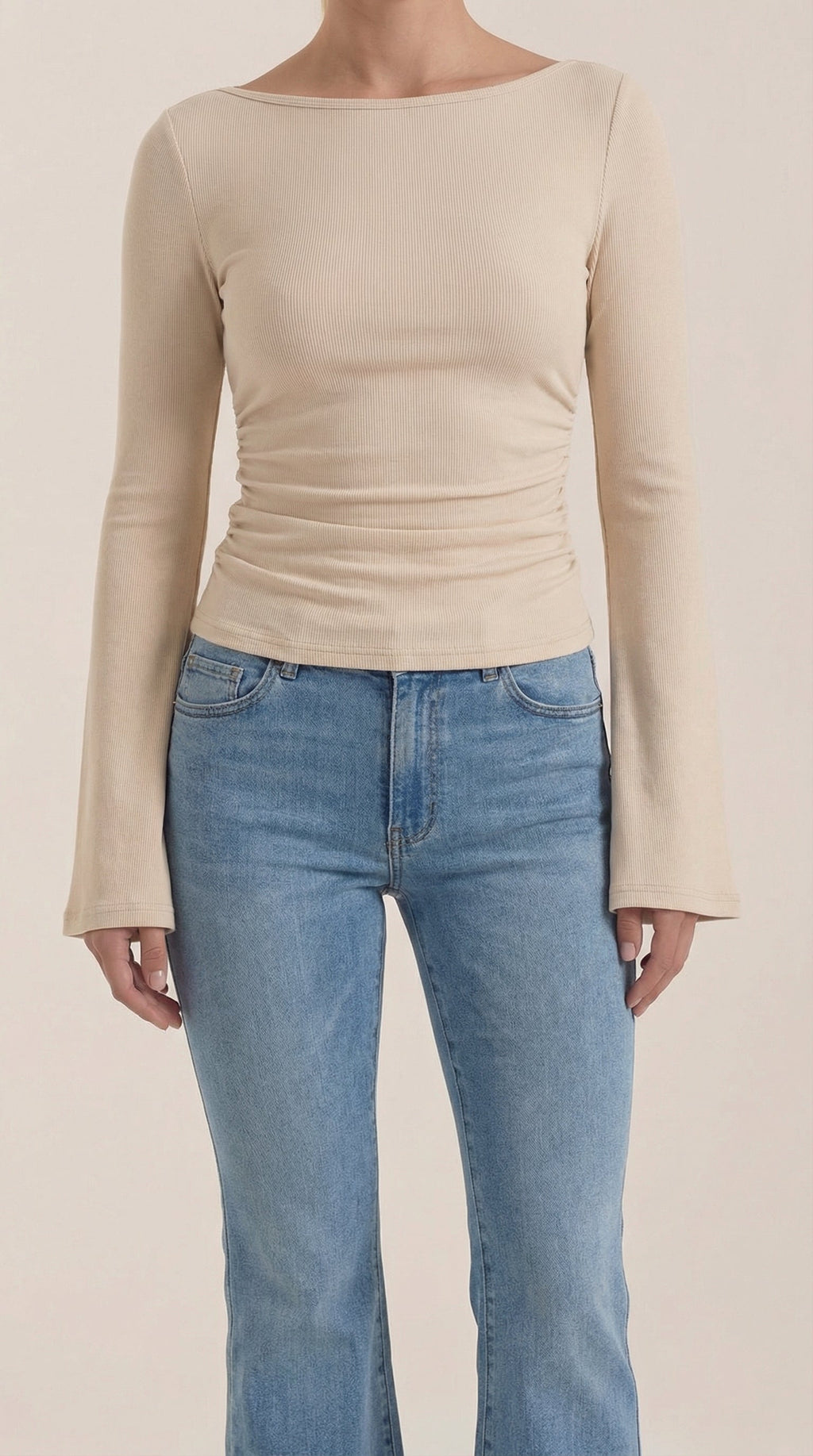 Larga Manga Blusa Leona