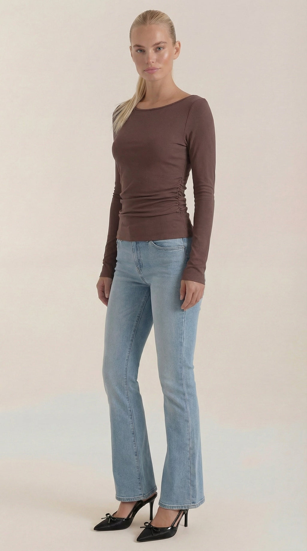 Larga Manga Blusa Leona