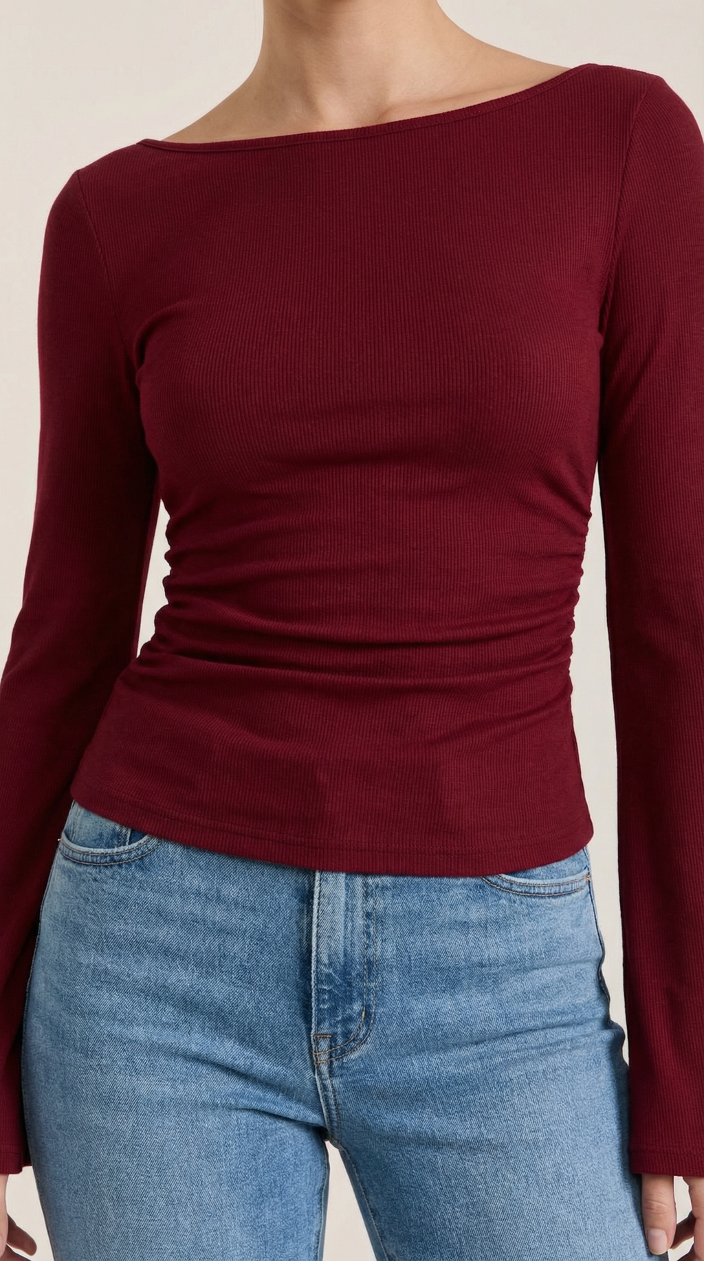 Larga Manga Blusa Leona
