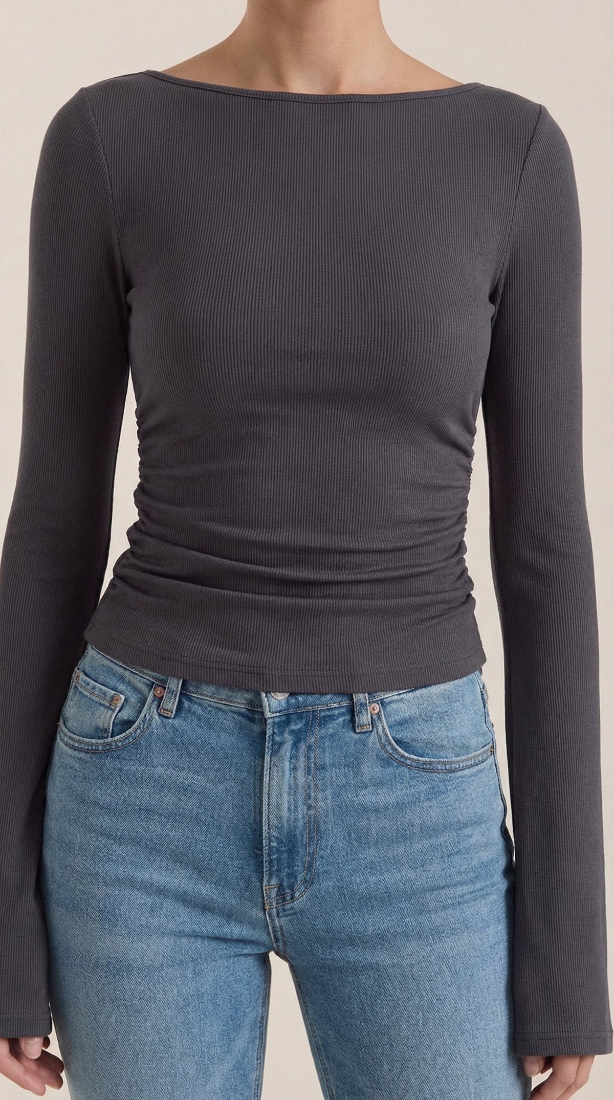 Larga Manga Blusa Leona
