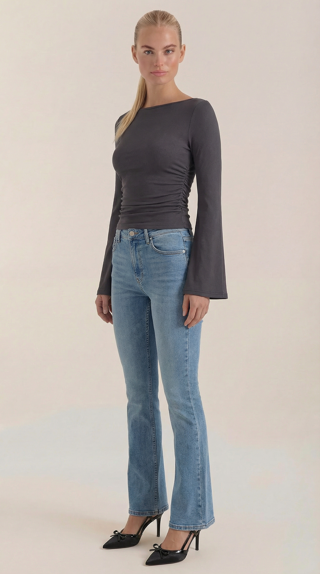 Larga Manga Blusa Leona