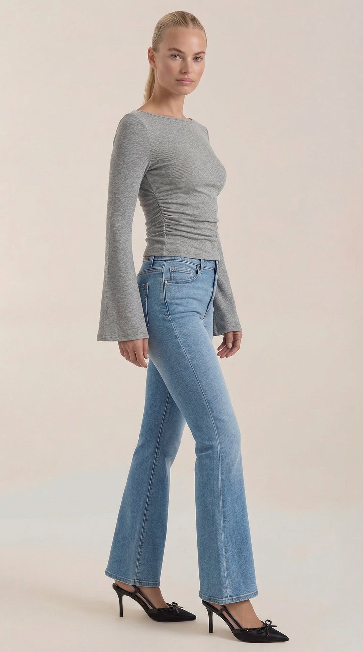 Larga Manga Blusa Leona