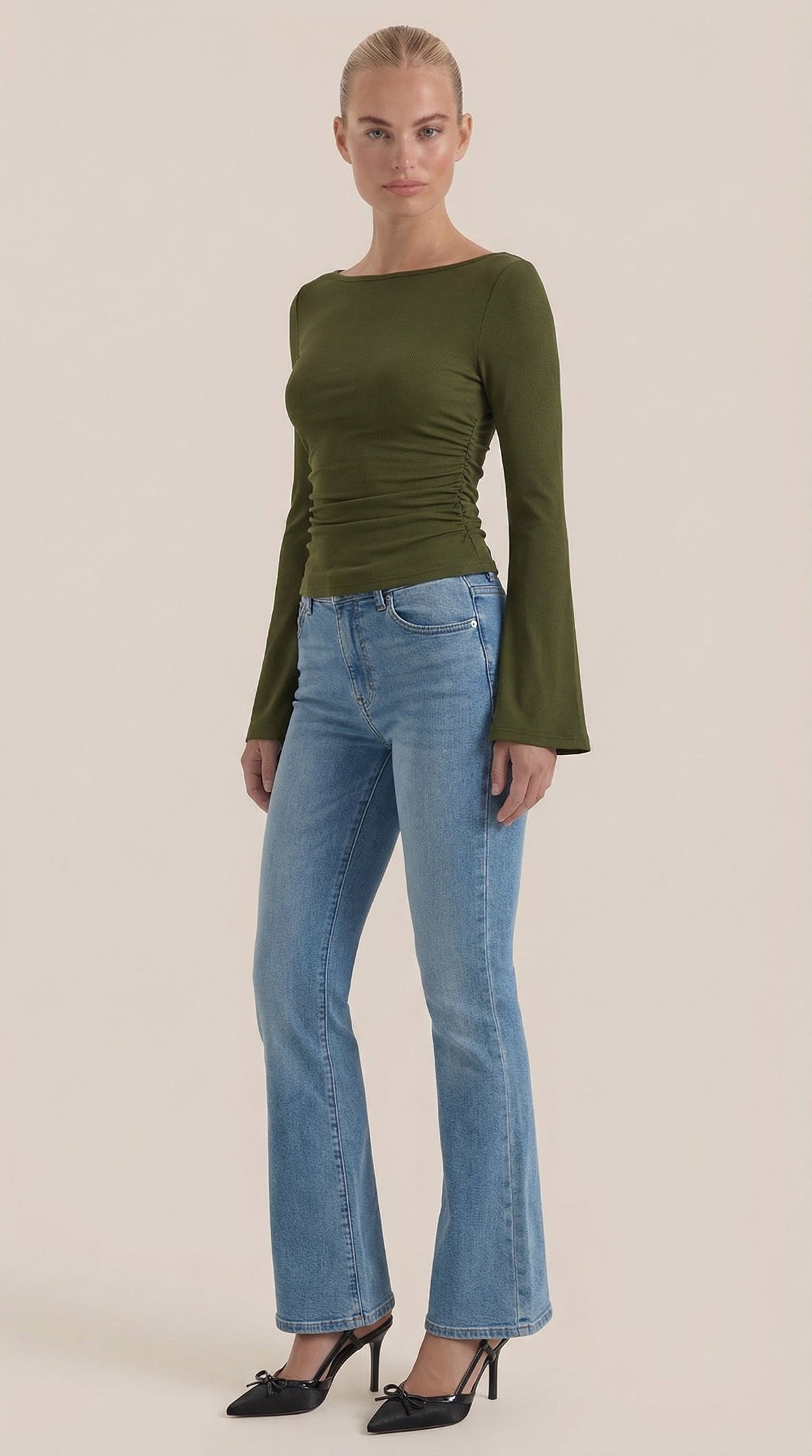 Larga Manga Blusa Leona