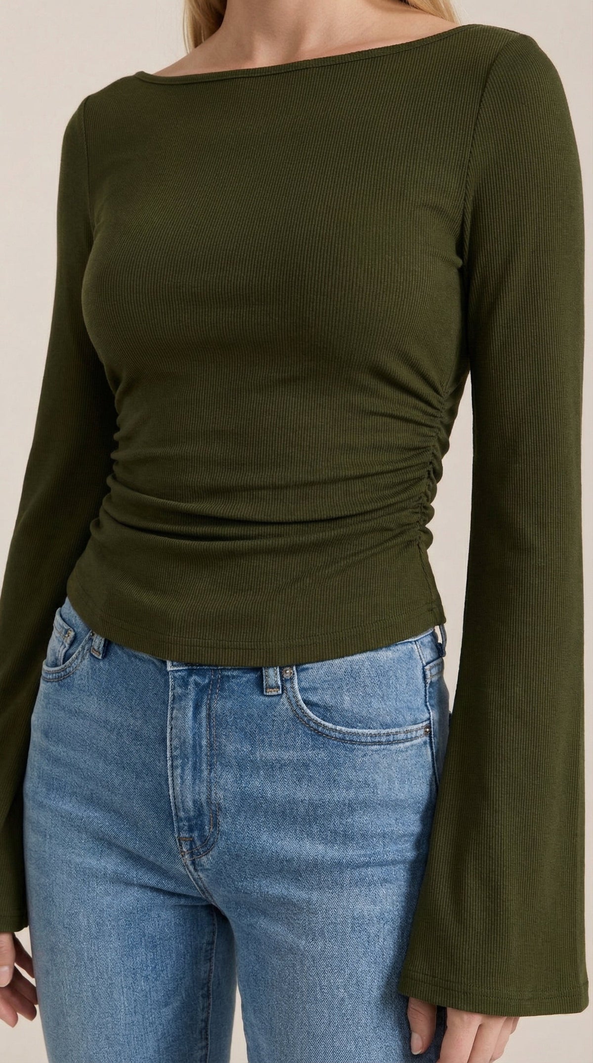 Larga Manga Blusa Leona