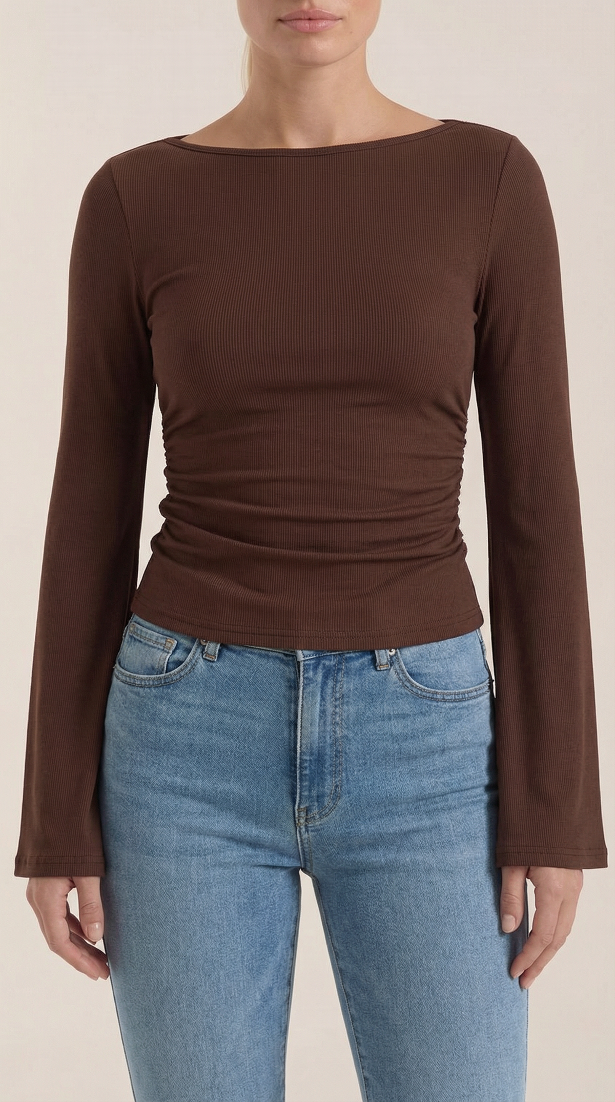 Larga Manga Blusa Leona