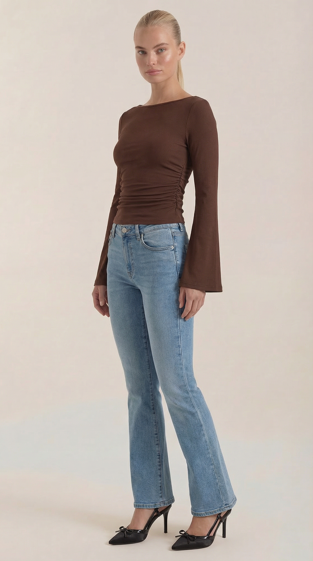 Larga Manga Blusa Leona