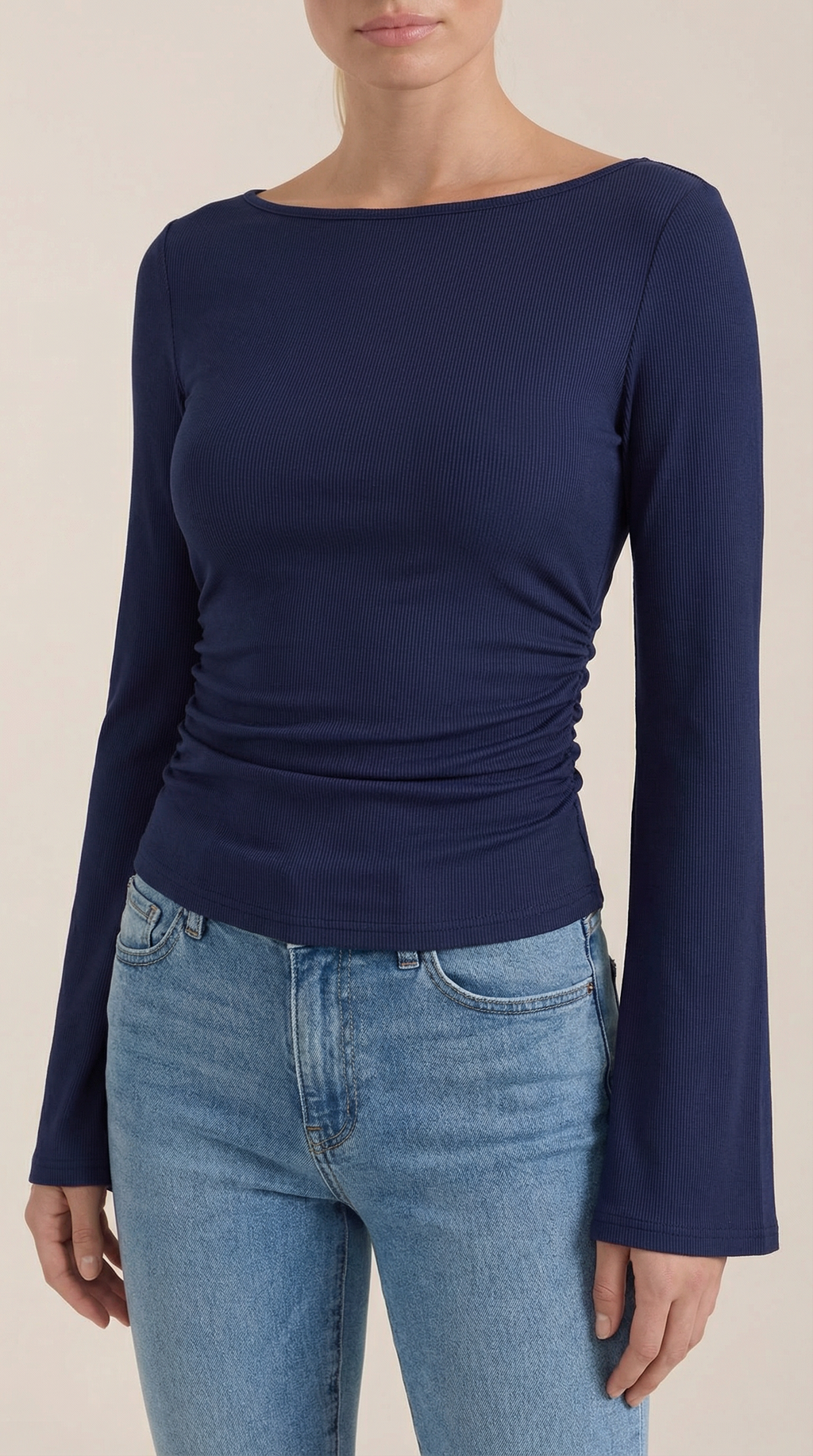 Larga Manga Blusa Leona