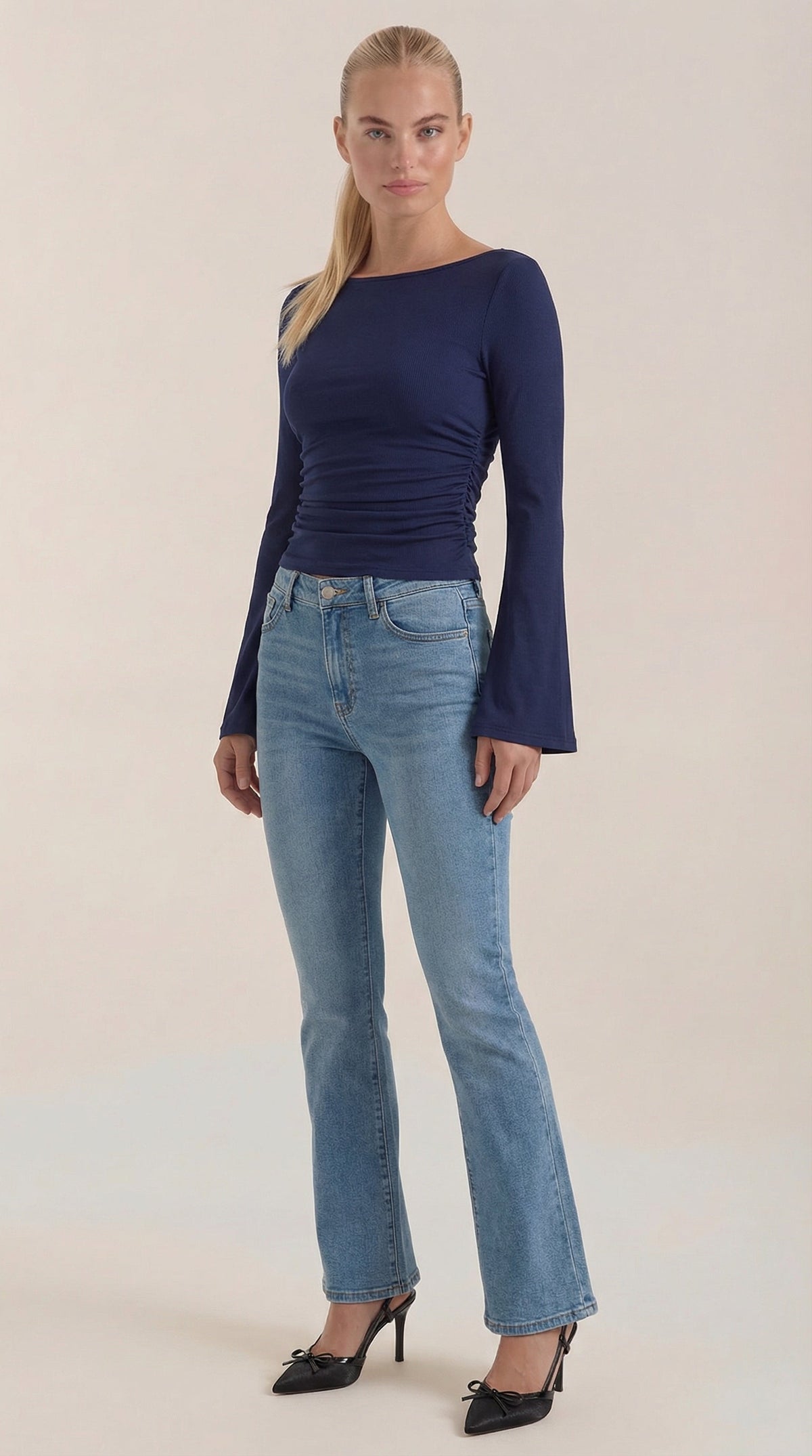 Larga Manga Blusa Leona