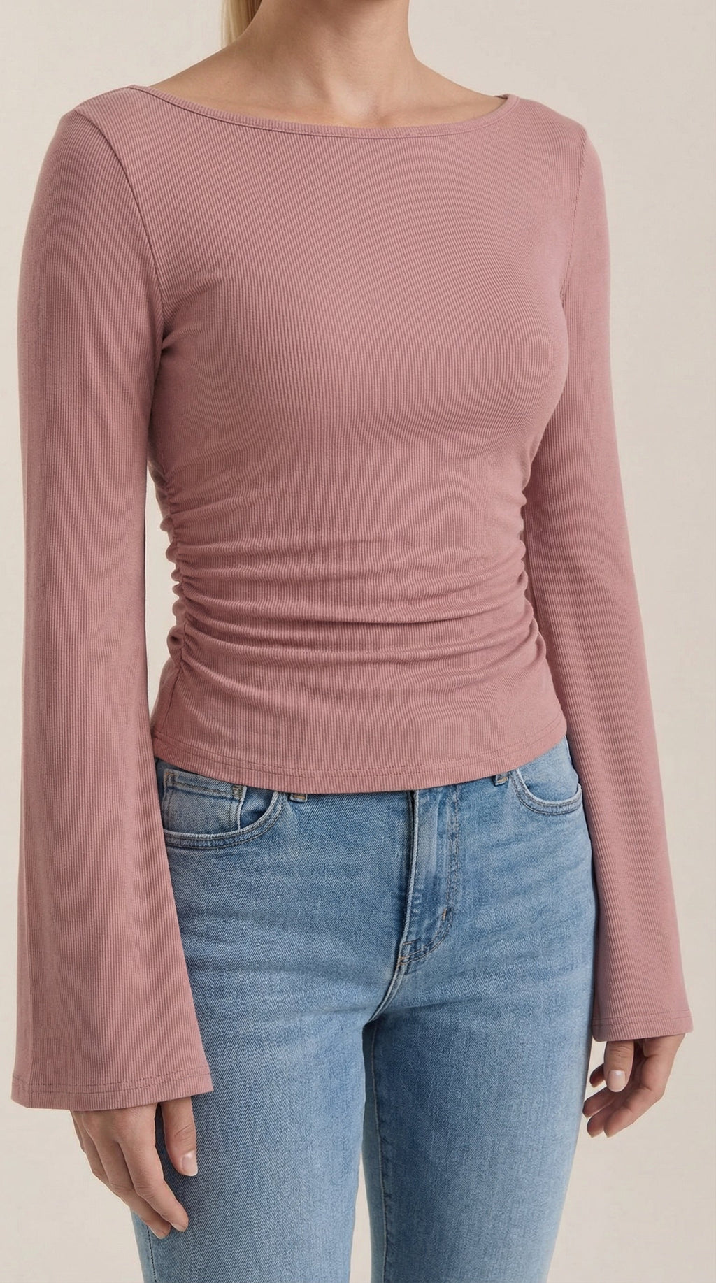 Larga Manga Blusa Leona