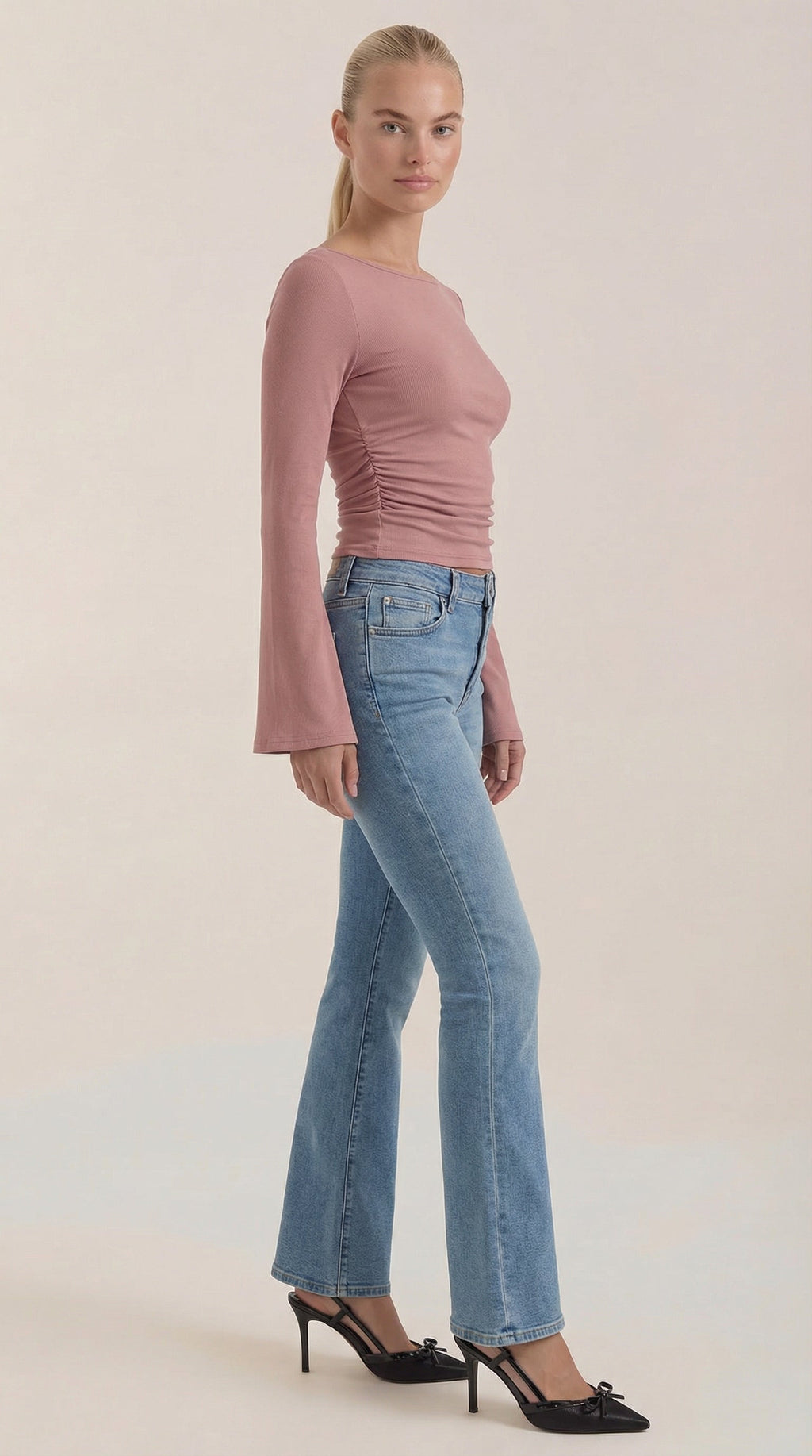 Larga Manga Blusa Leona
