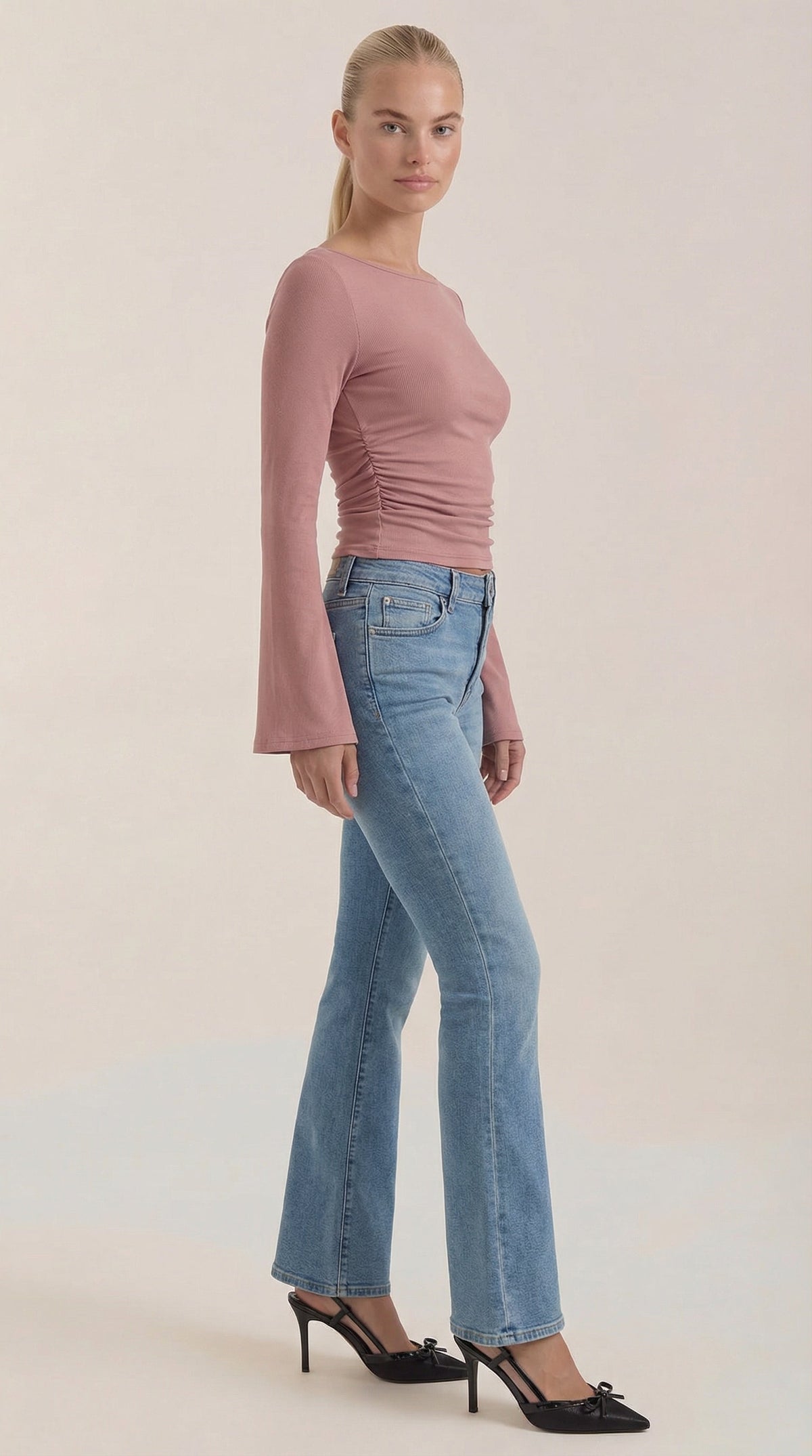 Larga Manga Blusa Leona