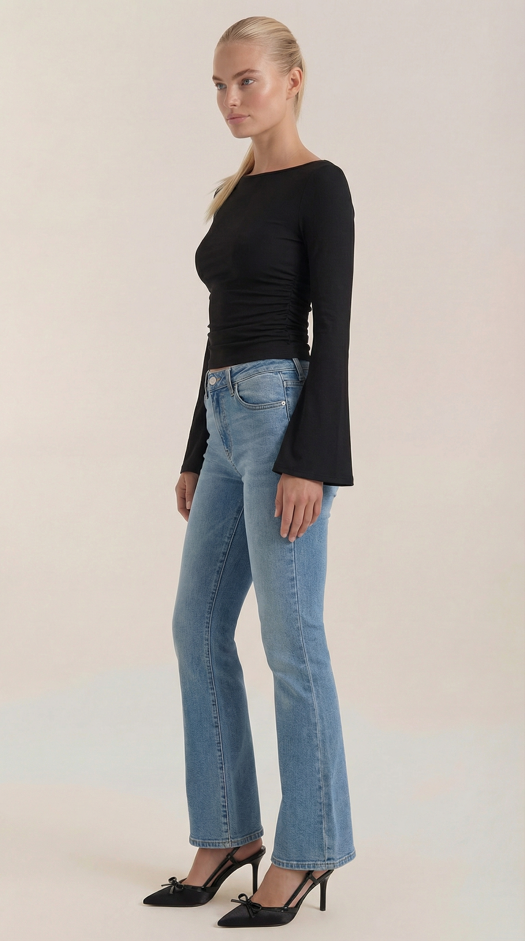 Larga Manga Blusa Leona