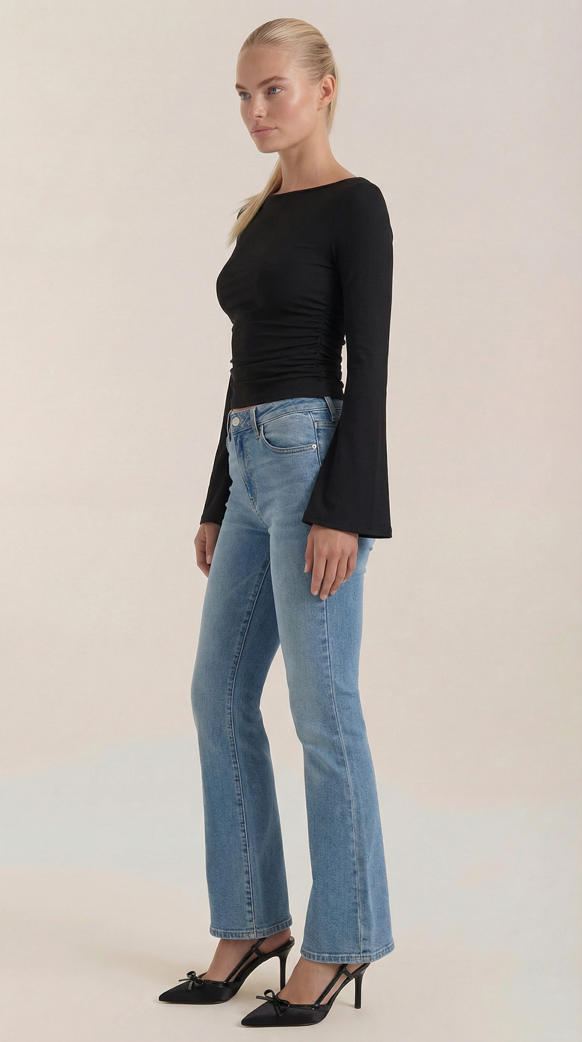 Larga Manga Blusa Leona