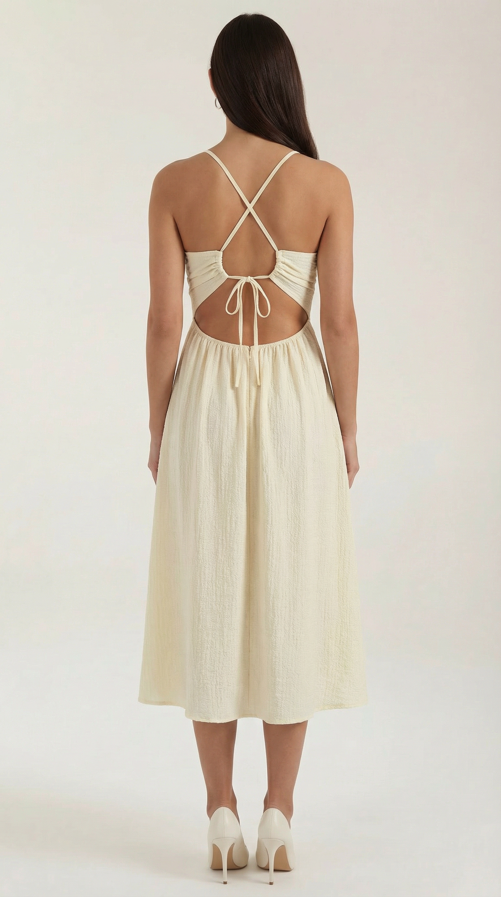 Vestido midi Linda con aberturas