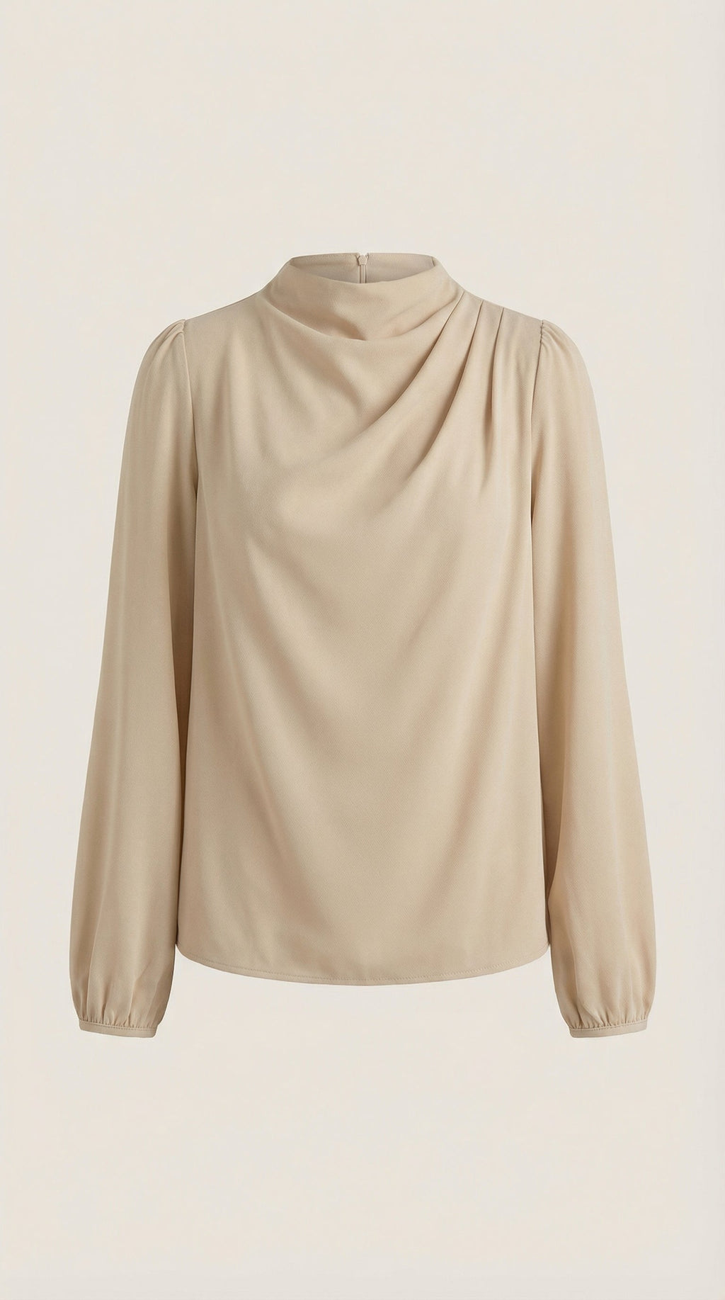 Blusa de Manga Larga Drapiada Marcia