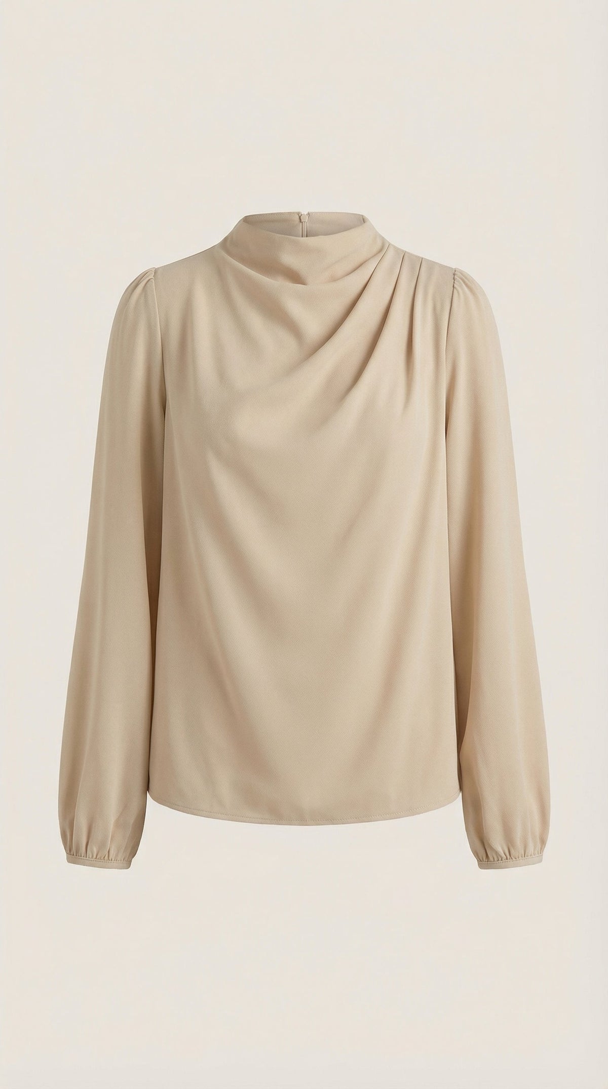 Blusa de Manga Larga Drapiada Marcia