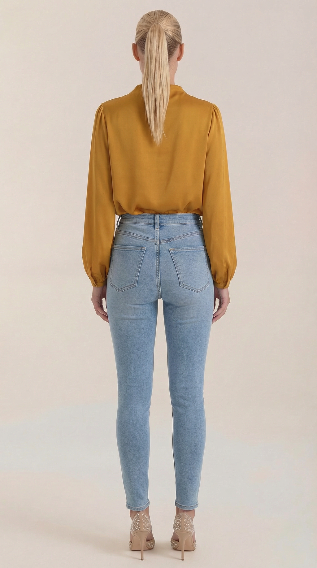 Blusa de Manga Larga Drapiada Marcia