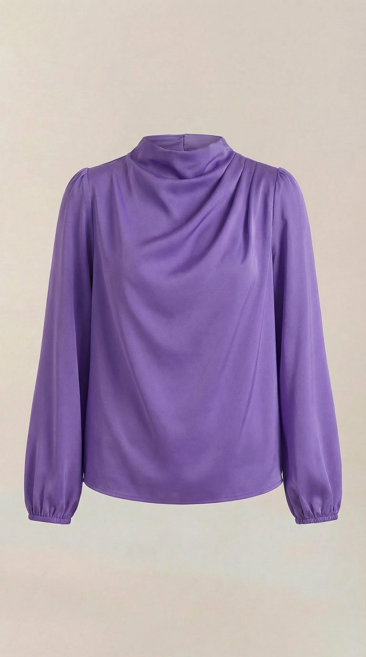 Blusa de Manga Larga Drapiada Marcia