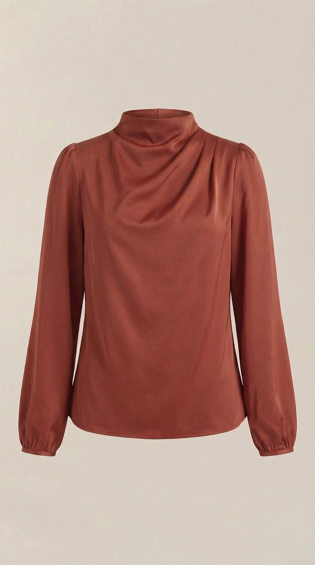 Blusa de Manga Larga Drapiada Marcia