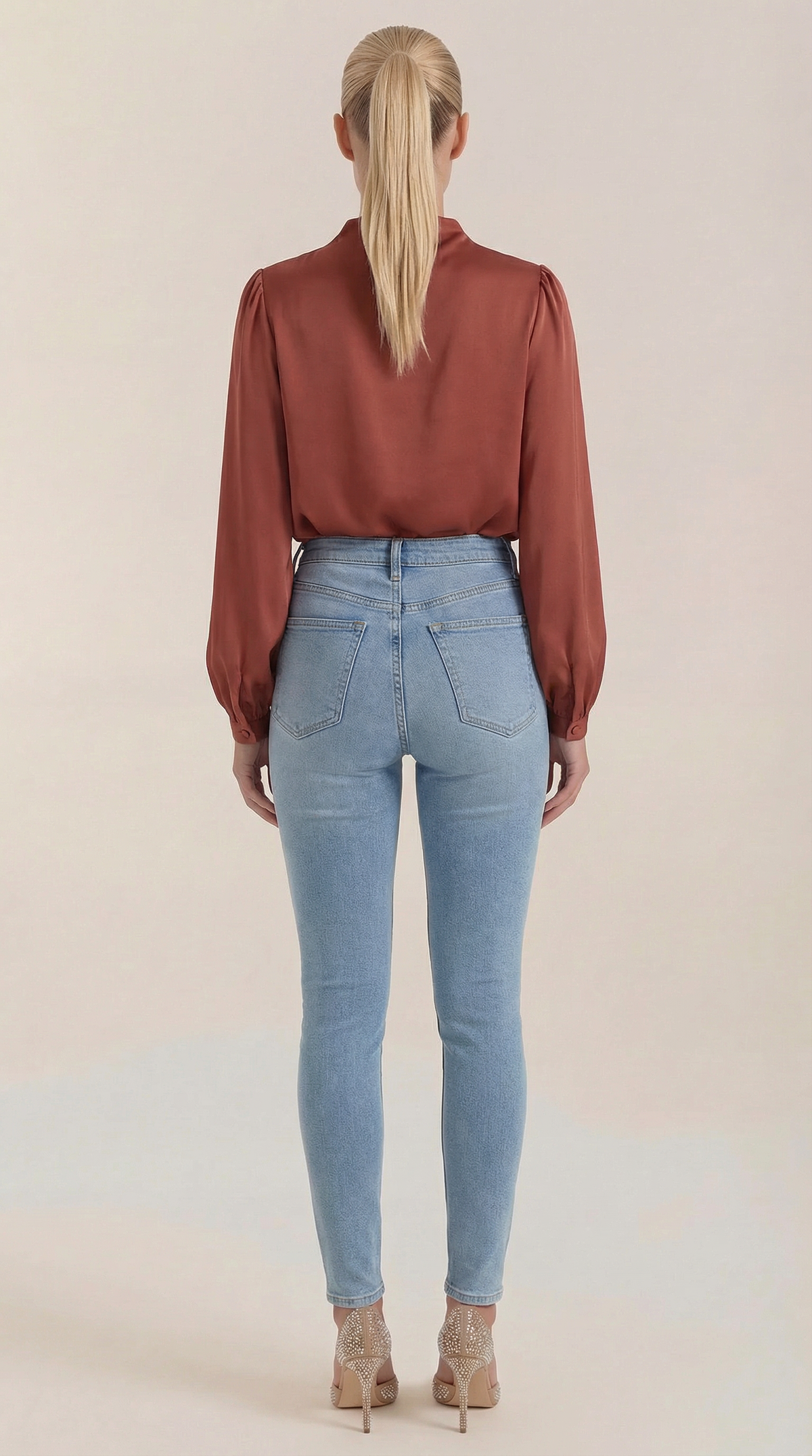 Blusa de Manga Larga Drapiada Marcia