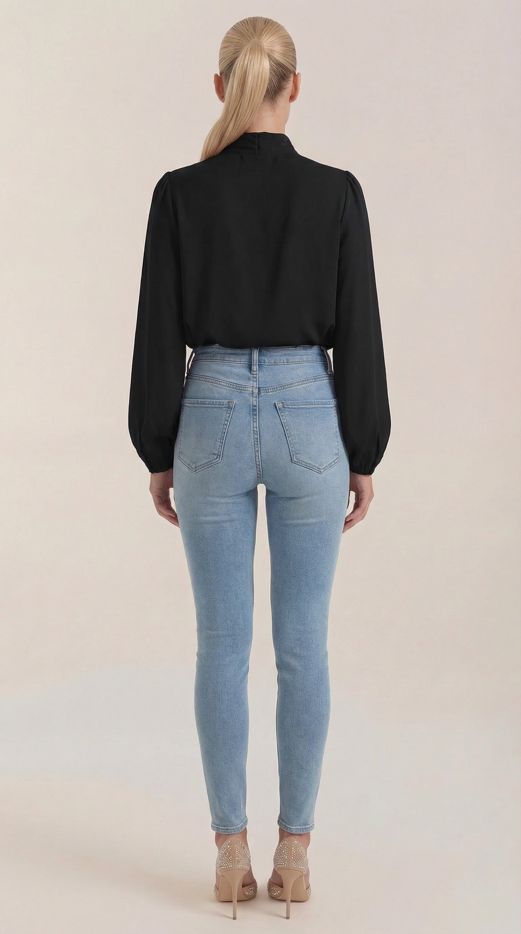 Blusa de Manga Larga Drapiada Marcia