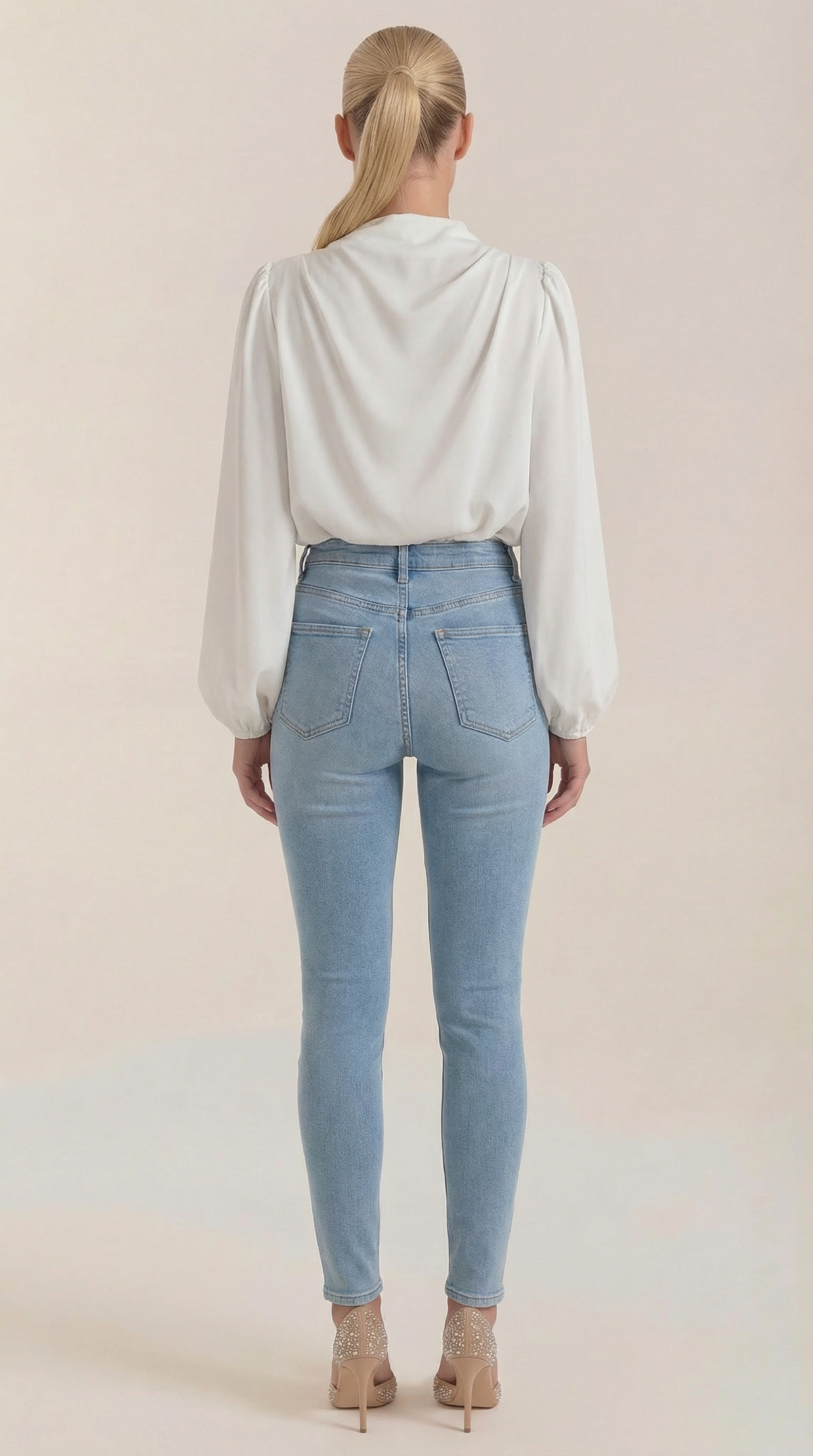 Blusa de Manga Larga Drapiada Marcia