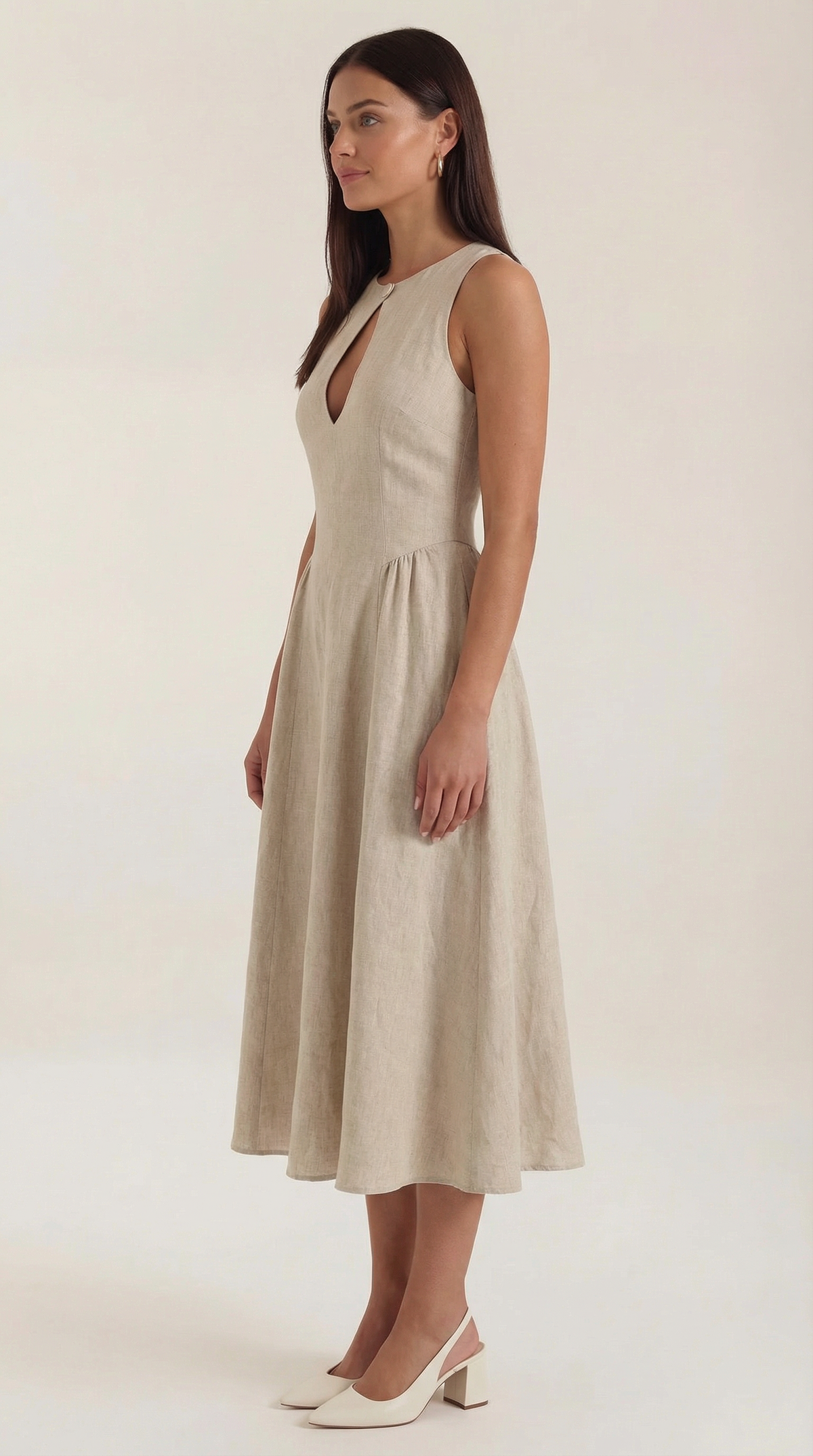 Vestido Midi Nancy con Detalles Cut-out