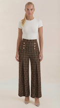 Pantalón de cuadros Naomi de pierna ancha