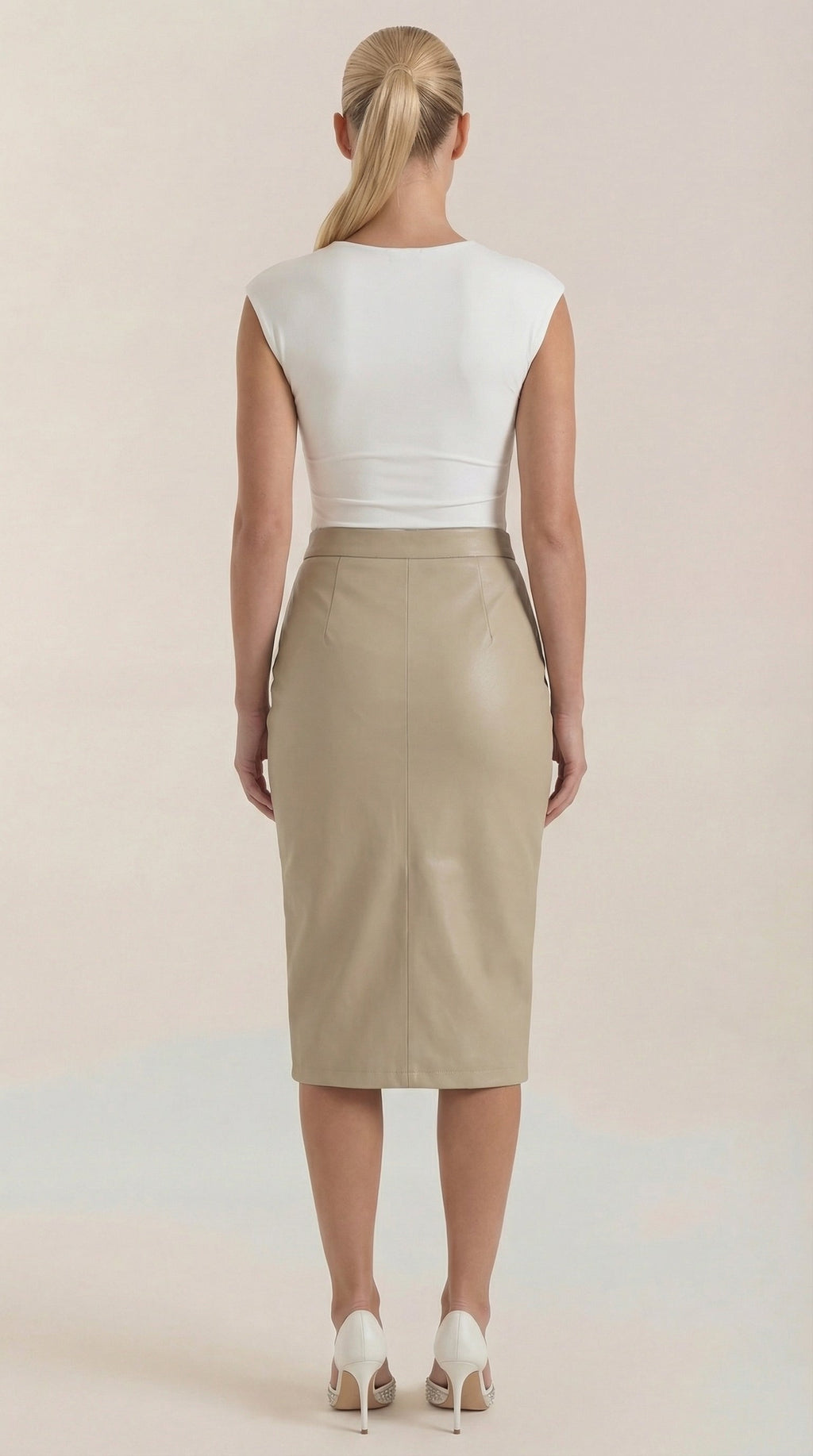 Falda midi drapeada Natalie