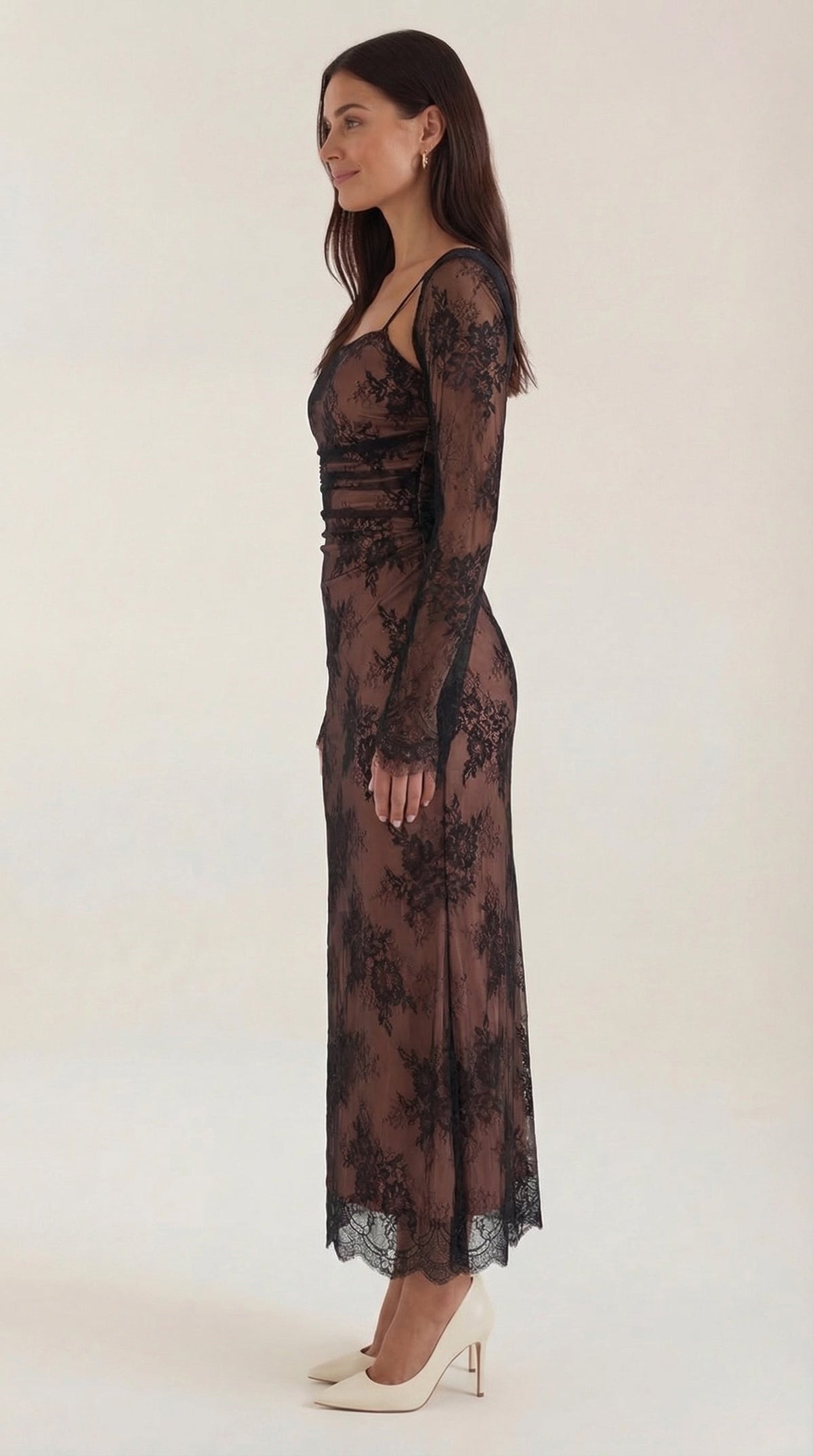 Vestido largo de encaje Nerissa