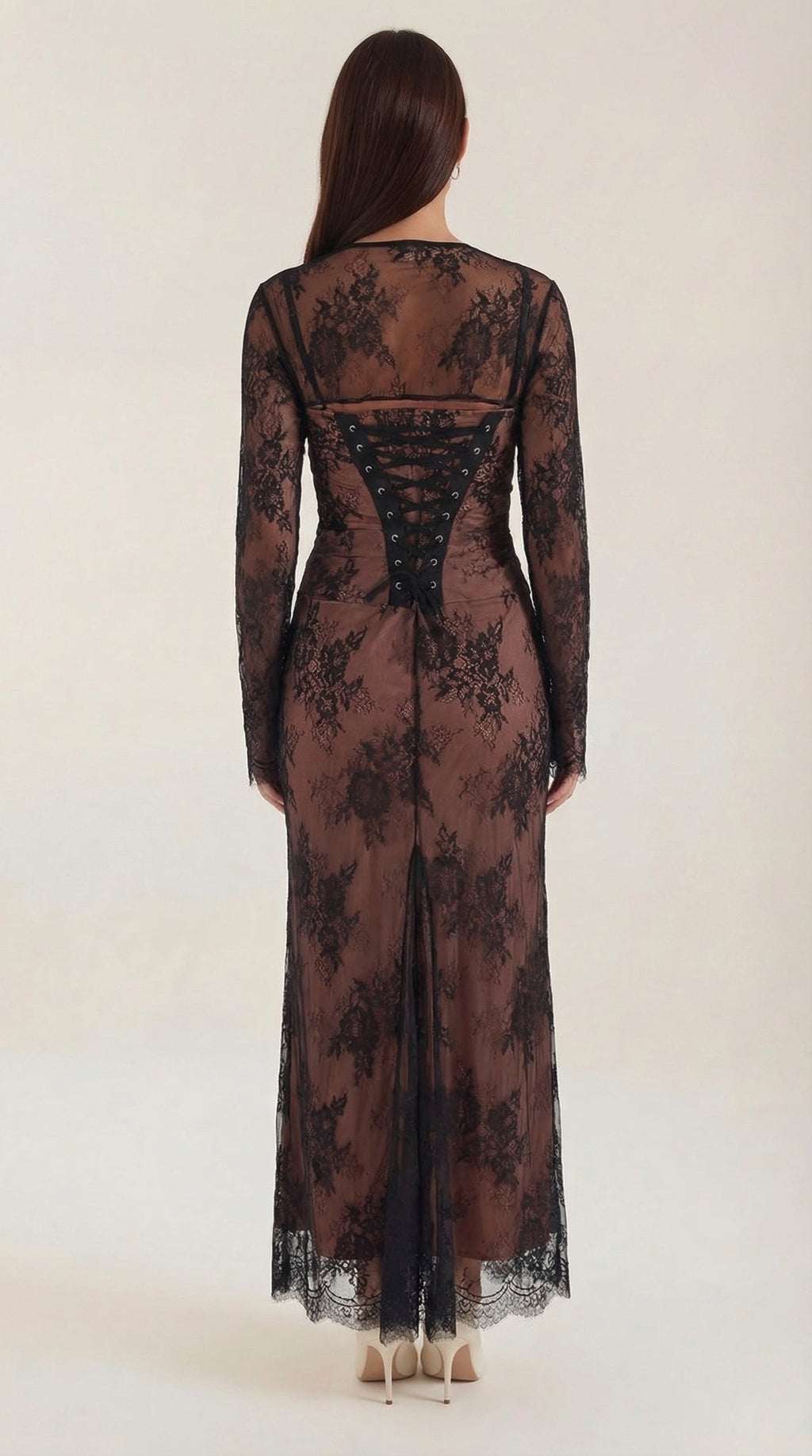 Vestido largo de encaje Nerissa