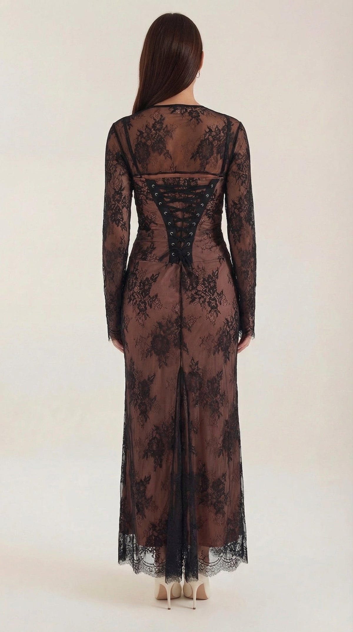 Vestido largo de encaje Nerissa