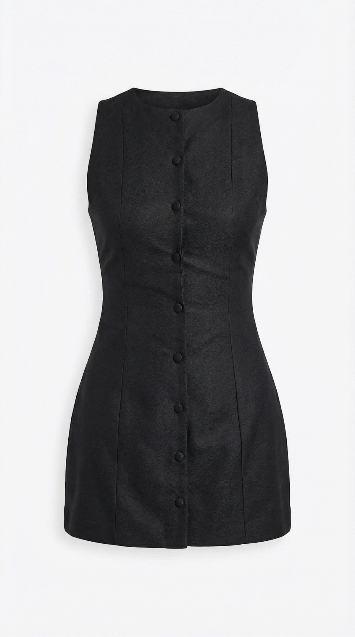Vestido Corto Sin Mangas Patricia con Botones