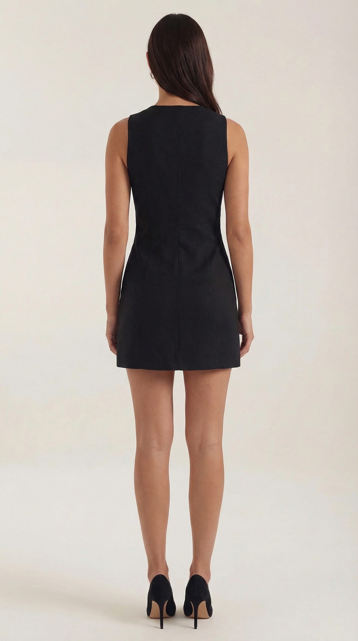 Vestido Corto Sin Mangas Patricia con Botones