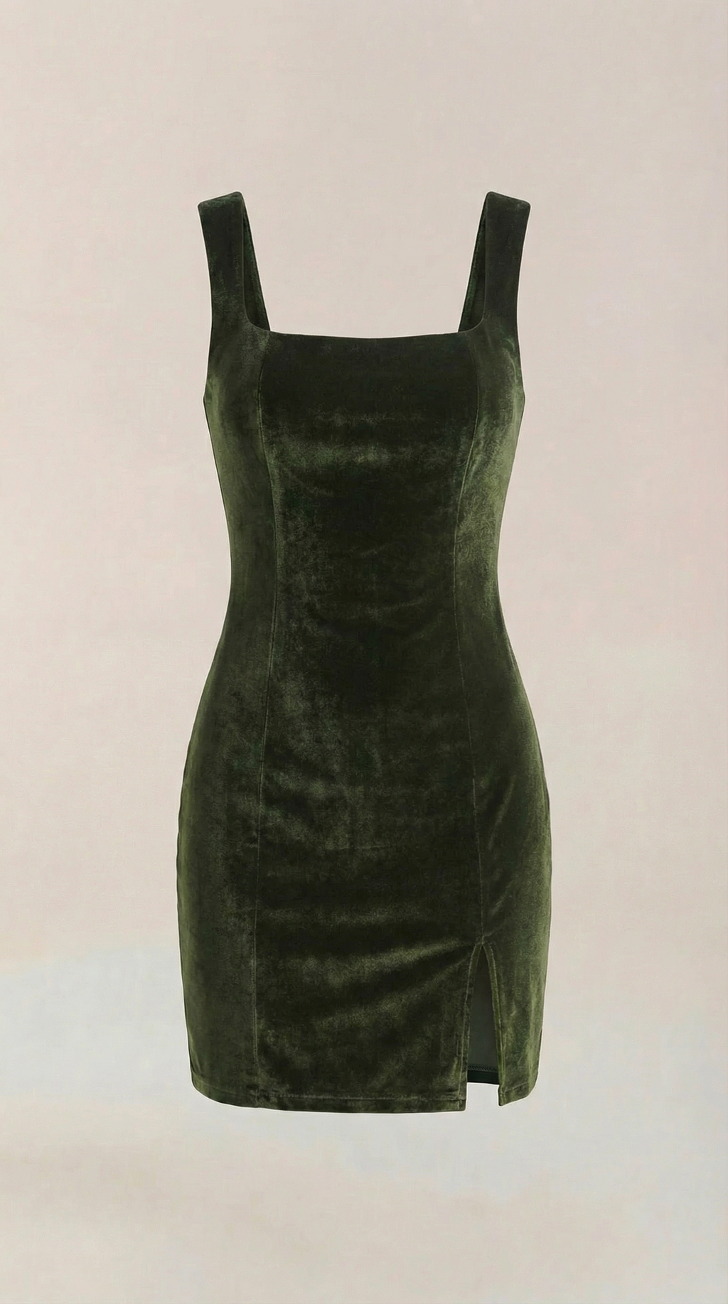 Vestido Mini de Terciopelo Rachelle con Escote Cuadrado