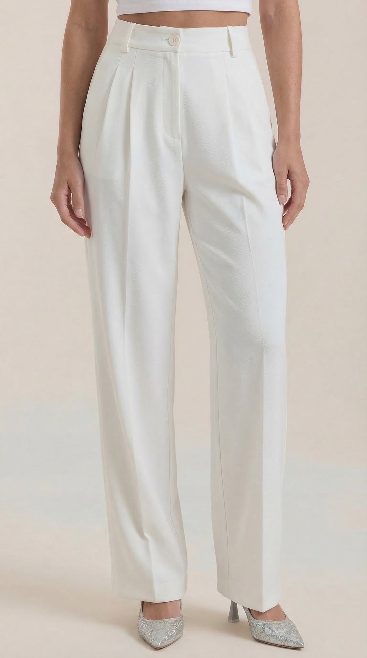 Pantalones de oficina Rebecca de pierna ancha