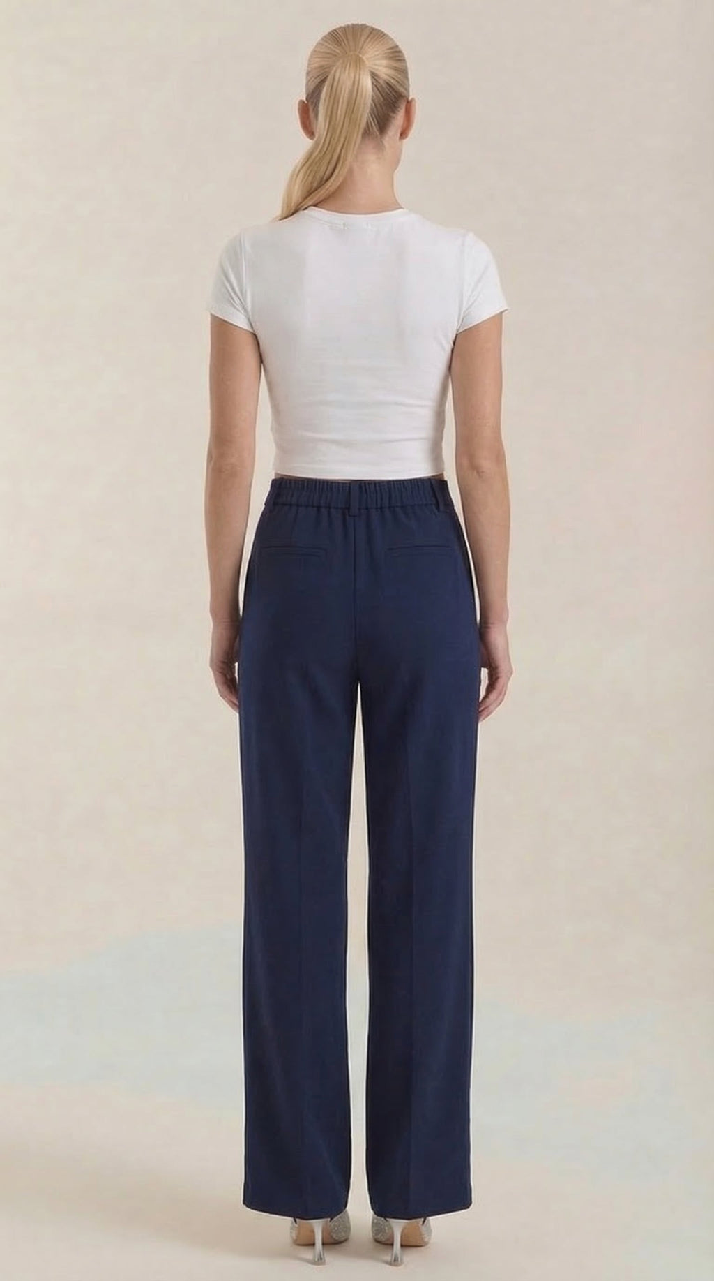 Pantalones de oficina Rebecca de pierna ancha