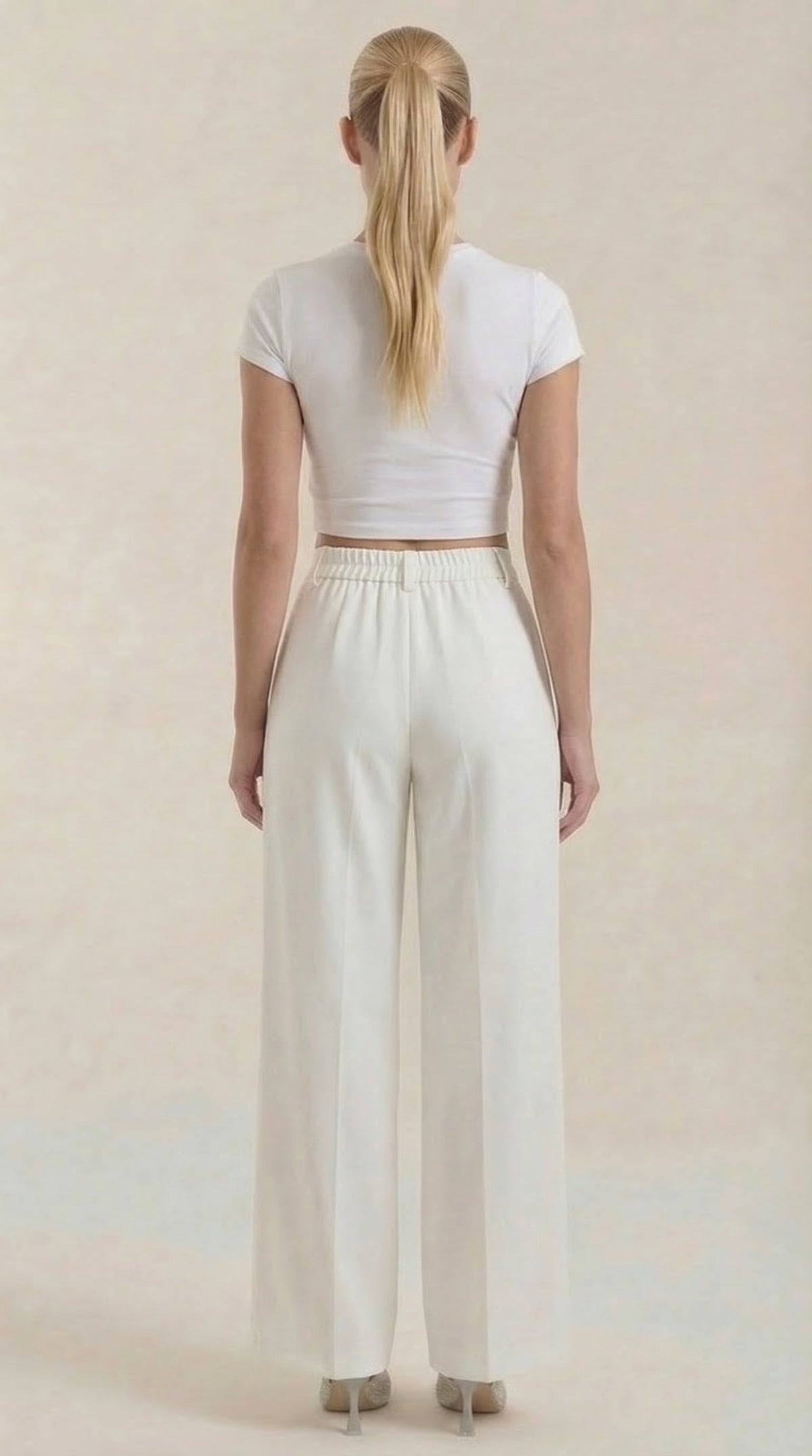 Pantalones de oficina Rebecca de pierna ancha