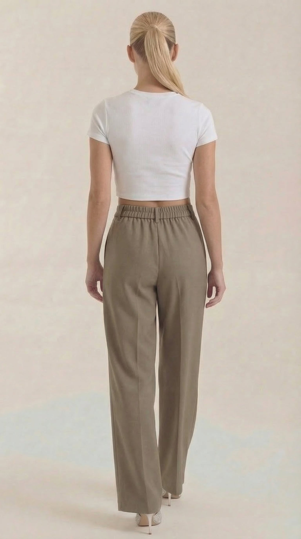 Pantalones de oficina Rebecca de pierna ancha